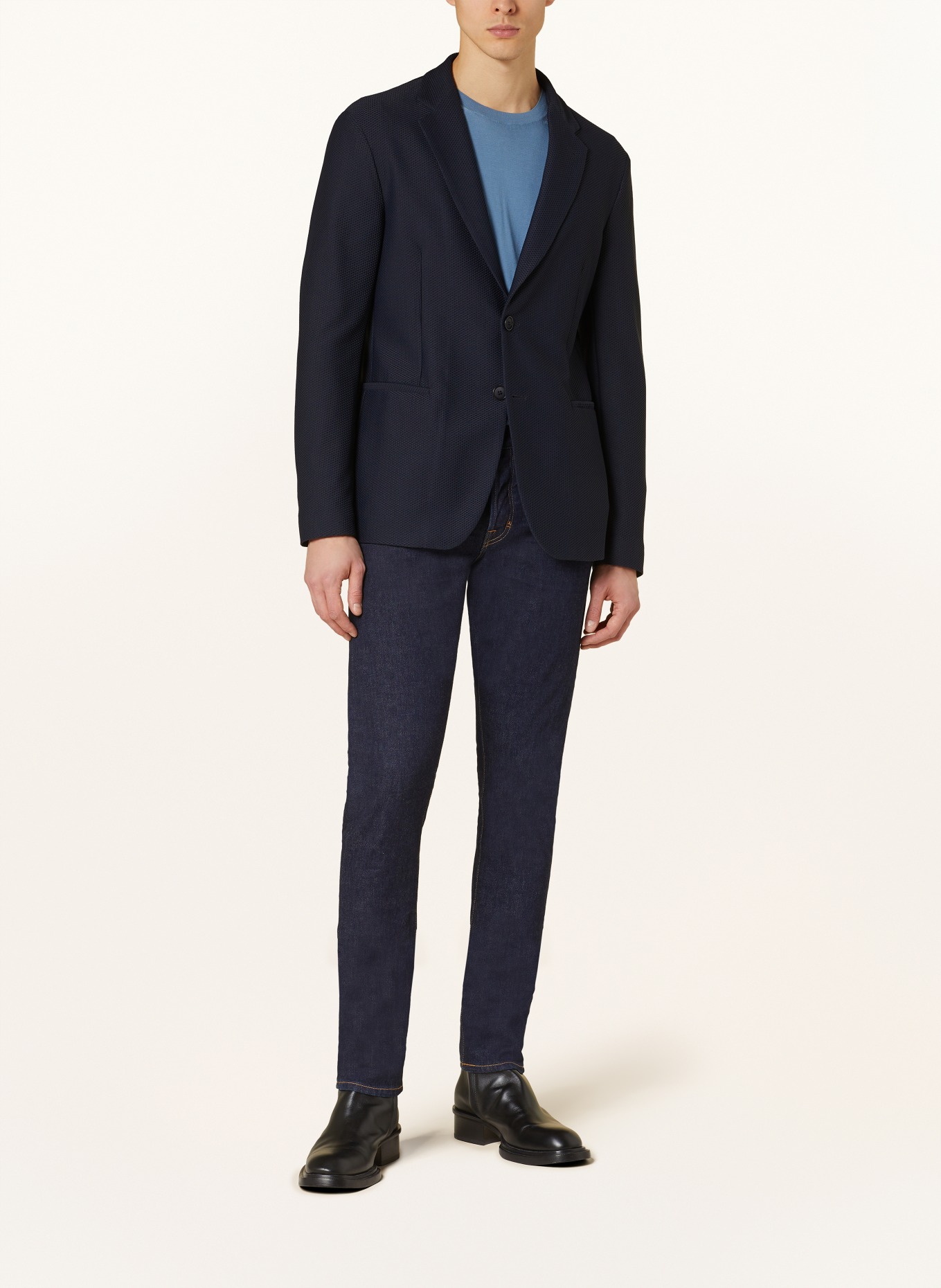 GIORGIO ARMANI Tailored jacket slim fit, Color: DARK BLUE (Image 2)