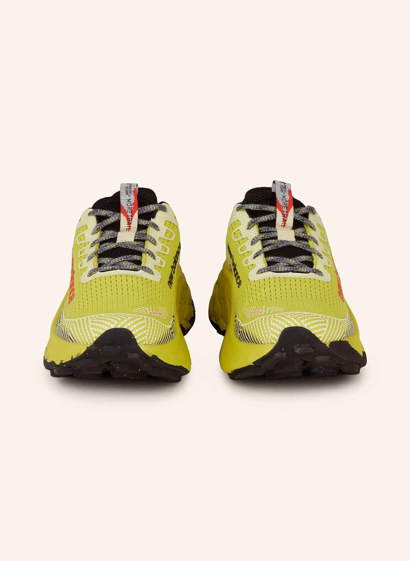 new balance Trail running shoes FRESH FOAM X MORE TRAIL V3, Color: NEON GREEN/ RED (Image 3)
