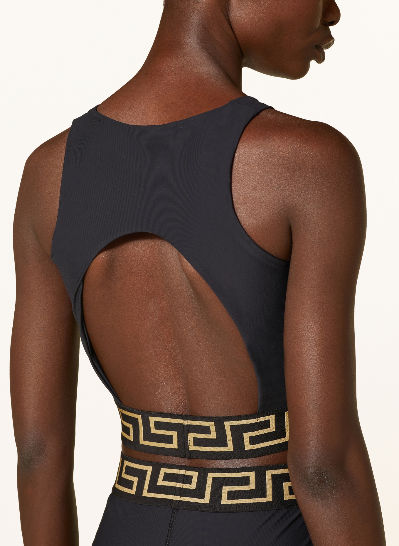 VERSACE Cropped top with cut-out, Color: BLACK (Image 4)