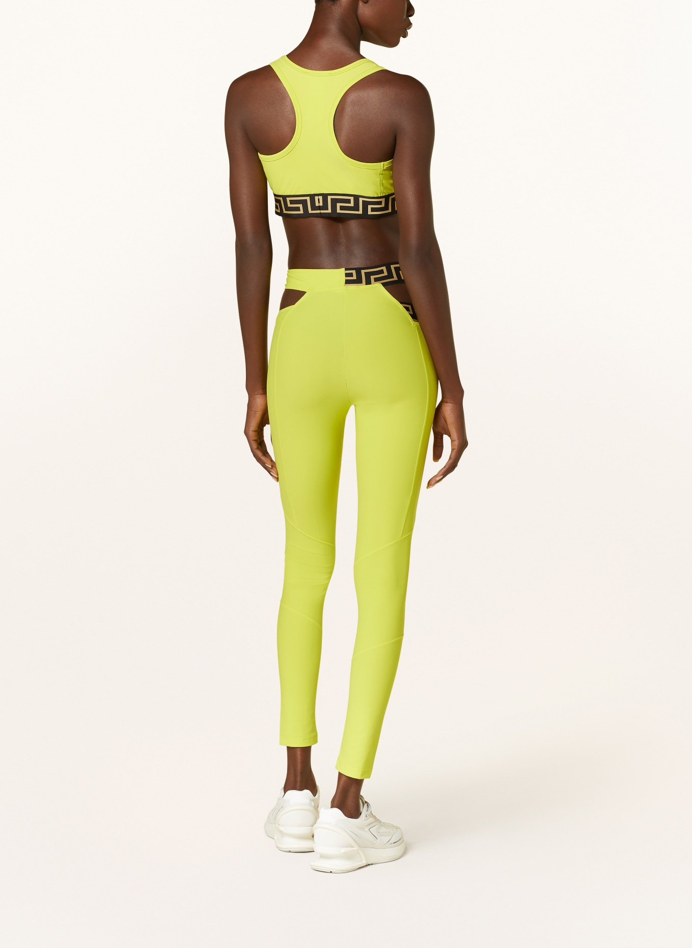 VERSACE Tights with cut-out, Color: NEON YELLOW/ BLACK/ GOLD (Image 3)