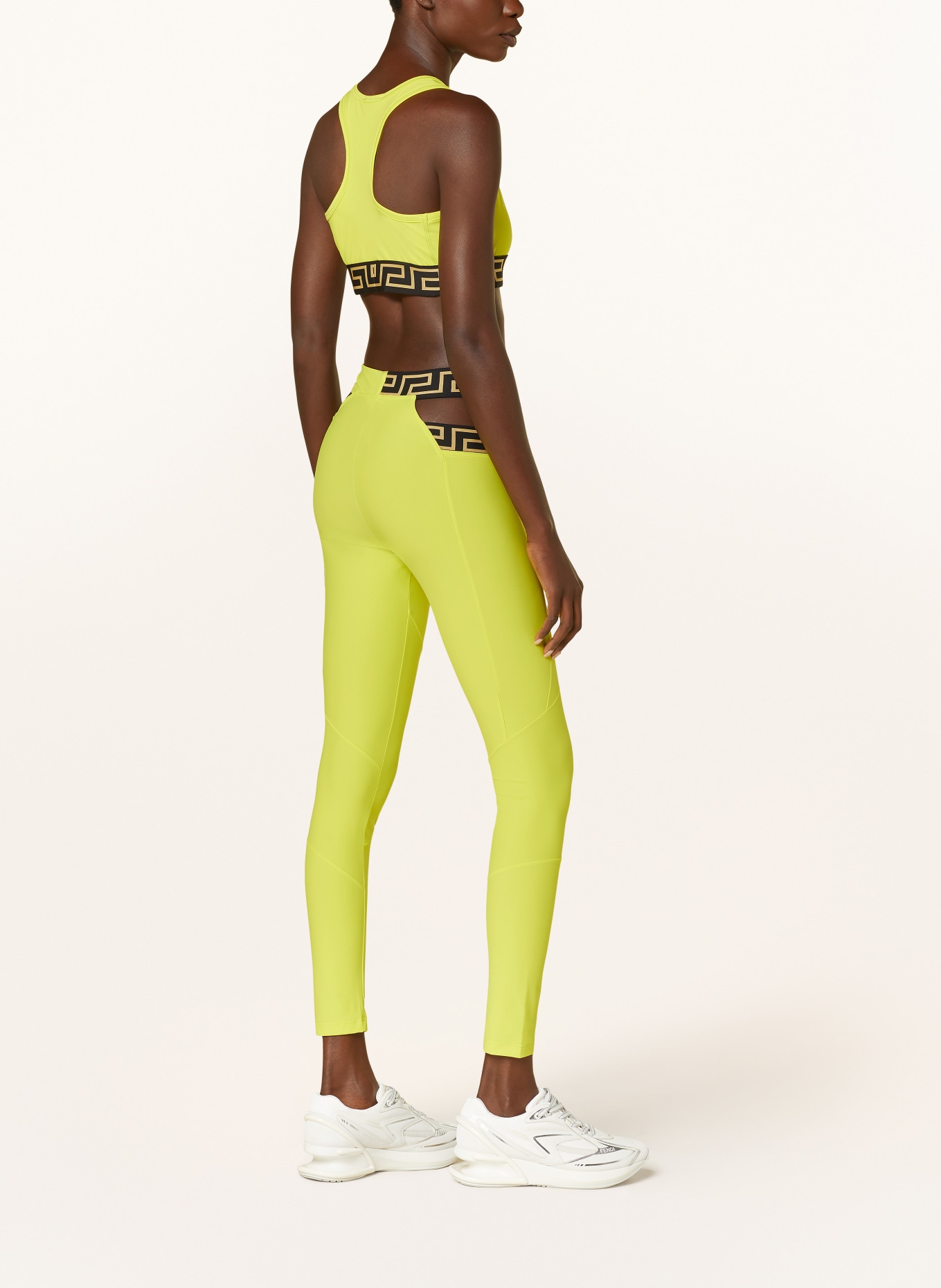 VERSACE Tights with cut-out, Color: NEON YELLOW/ BLACK/ GOLD (Image 4)