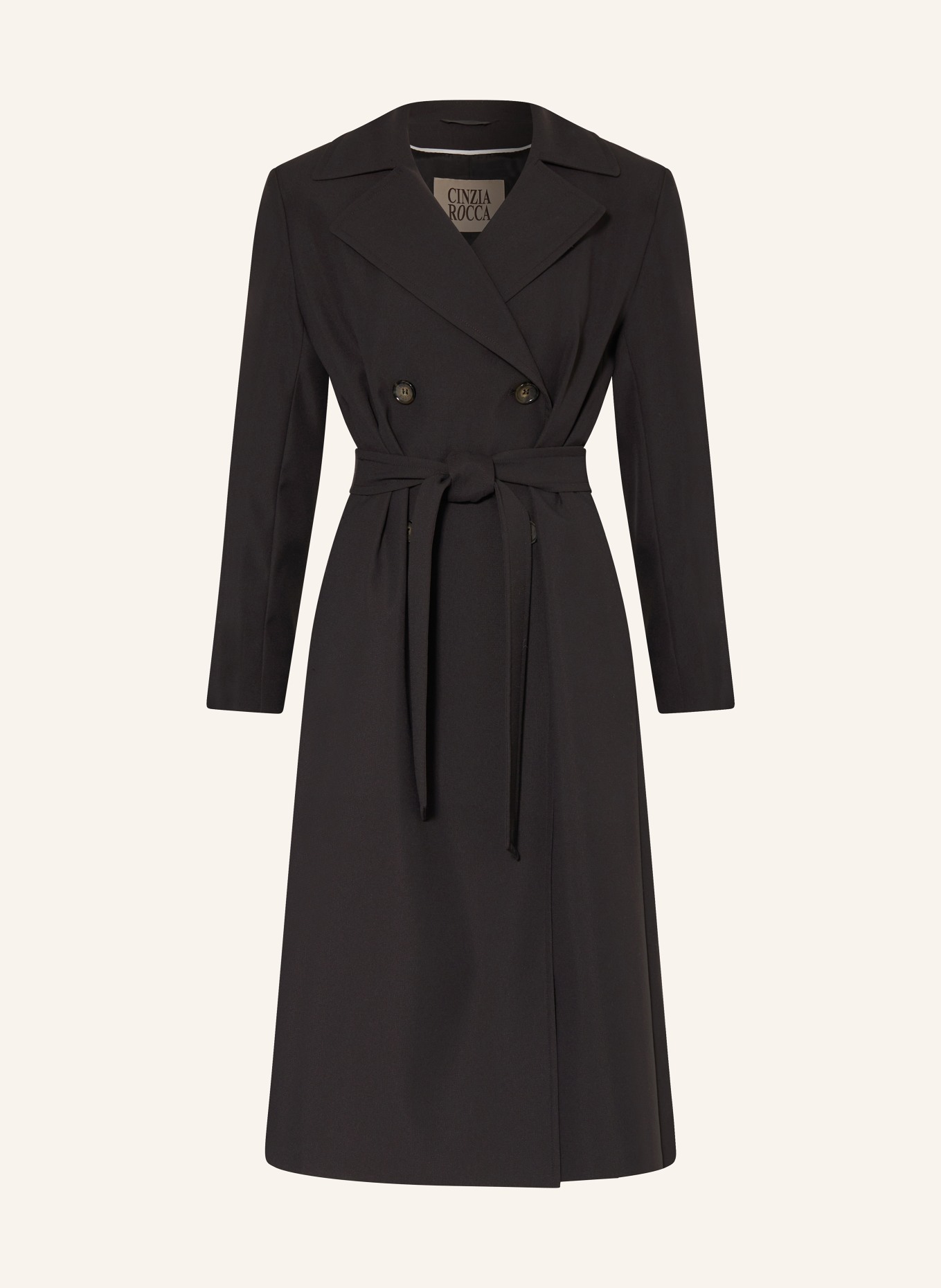 CINZIA ROCCA Trench coat, Color: BLACK (Image 1)