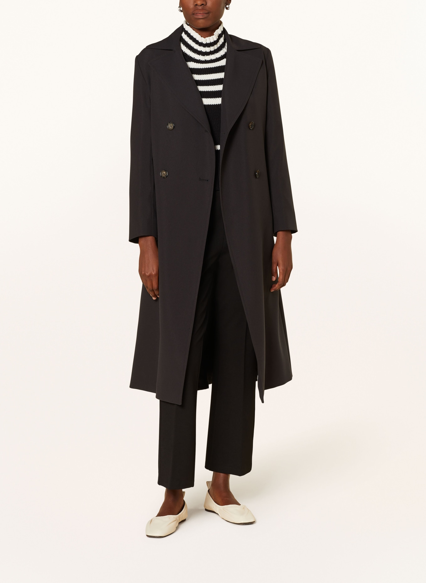 CINZIA ROCCA Trench coat, Color: BLACK (Image 2)