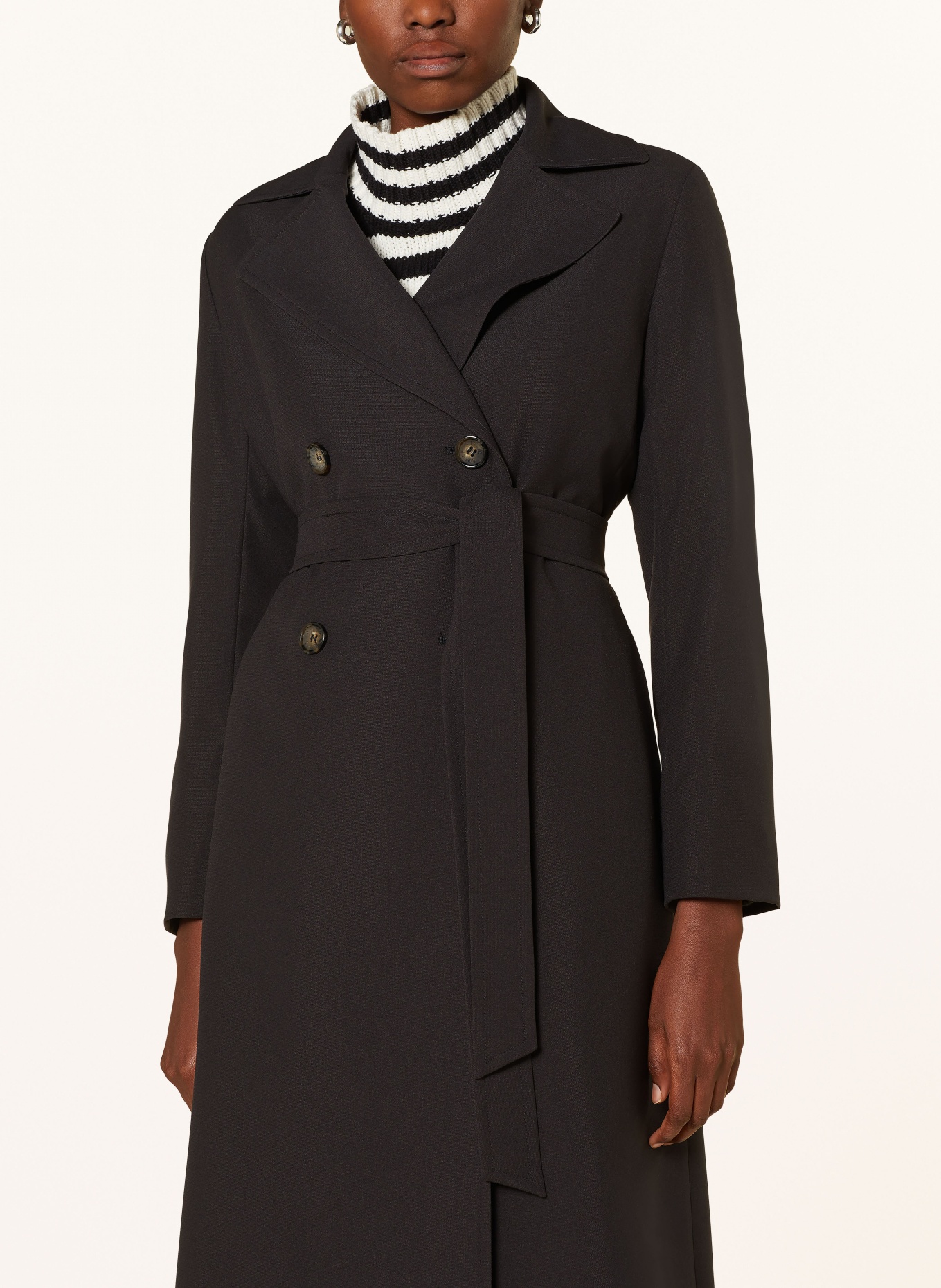 CINZIA ROCCA Trench coat, Color: BLACK (Image 4)
