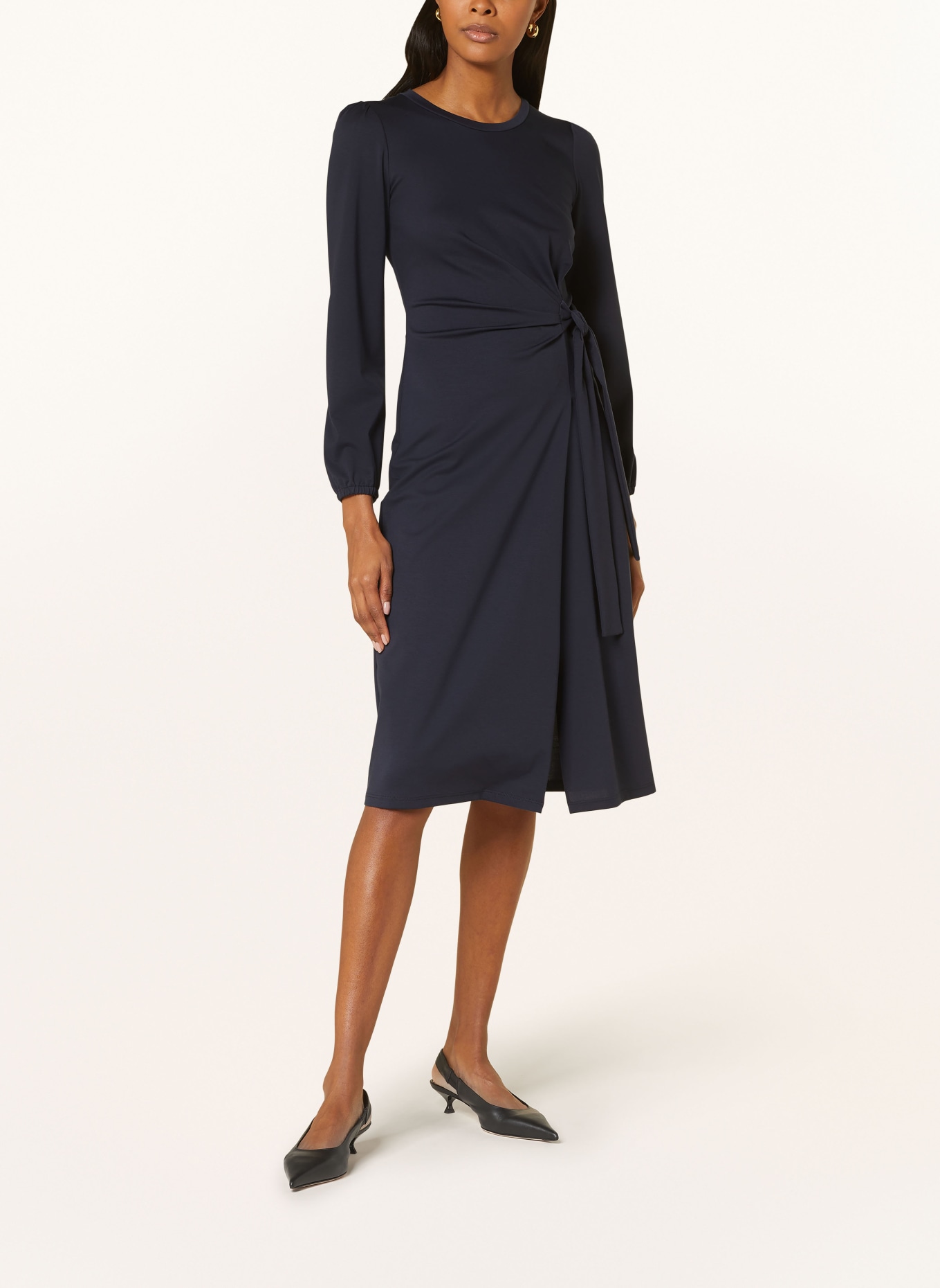 WEEKEND MaxMara Jersey dress FEBE in wrap look, Color: DARK BLUE (Image 2)