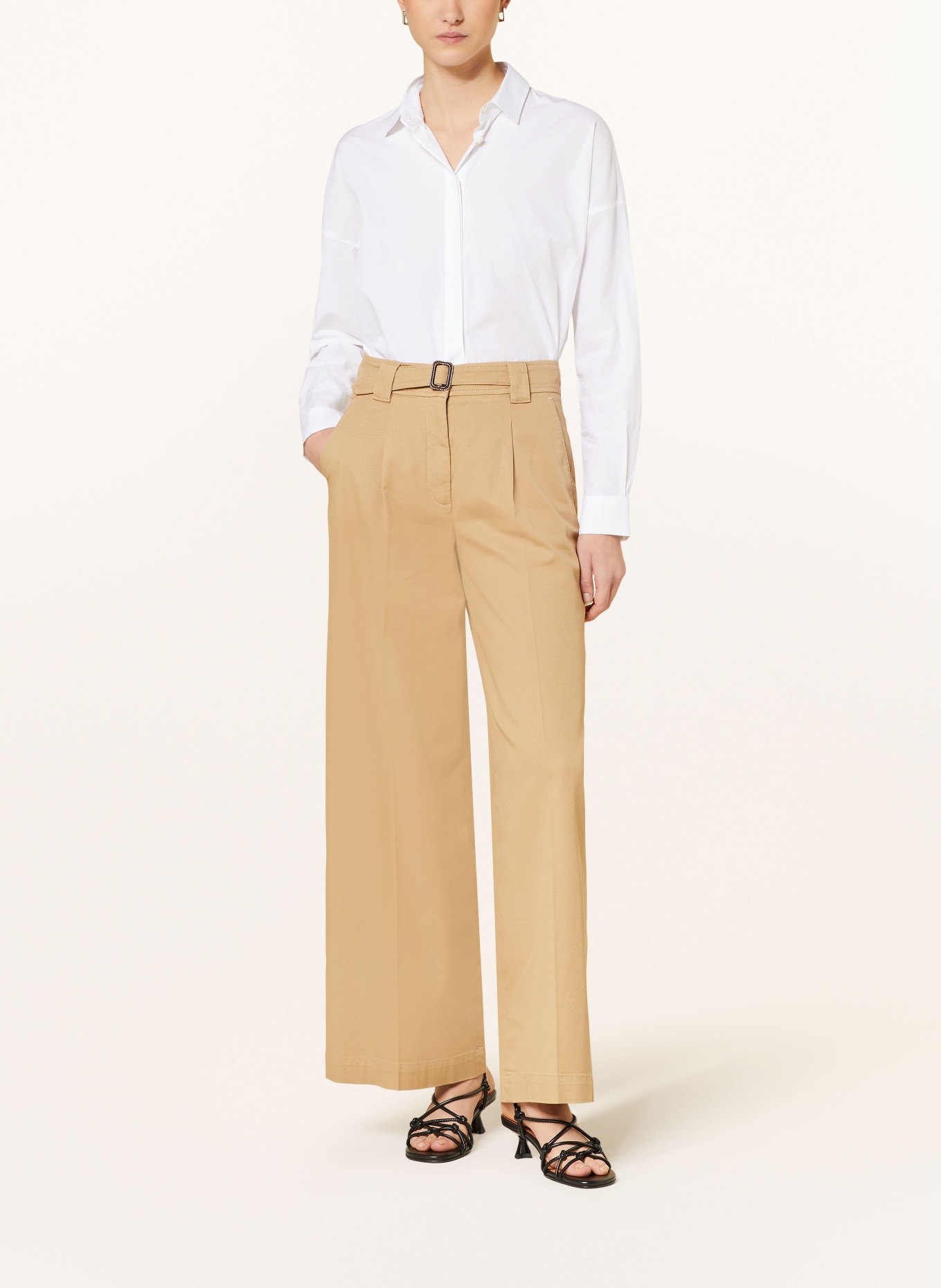 WEEKEND MaxMara Wide leg trousers PINO, Color: BEIGE (Image 2)