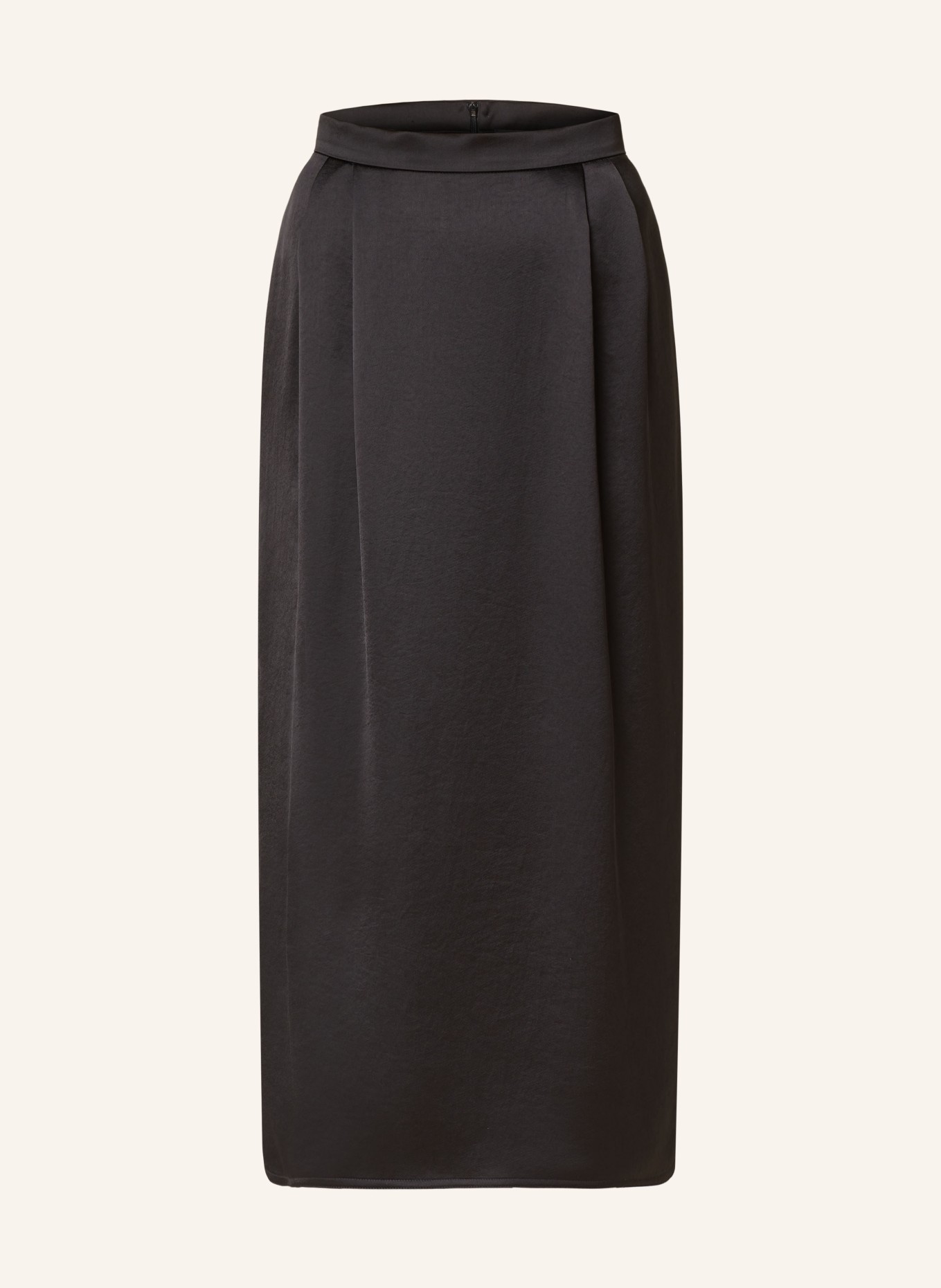 WEEKEND MaxMara Satin skirt GENE, Color: BLACK (Image 1)