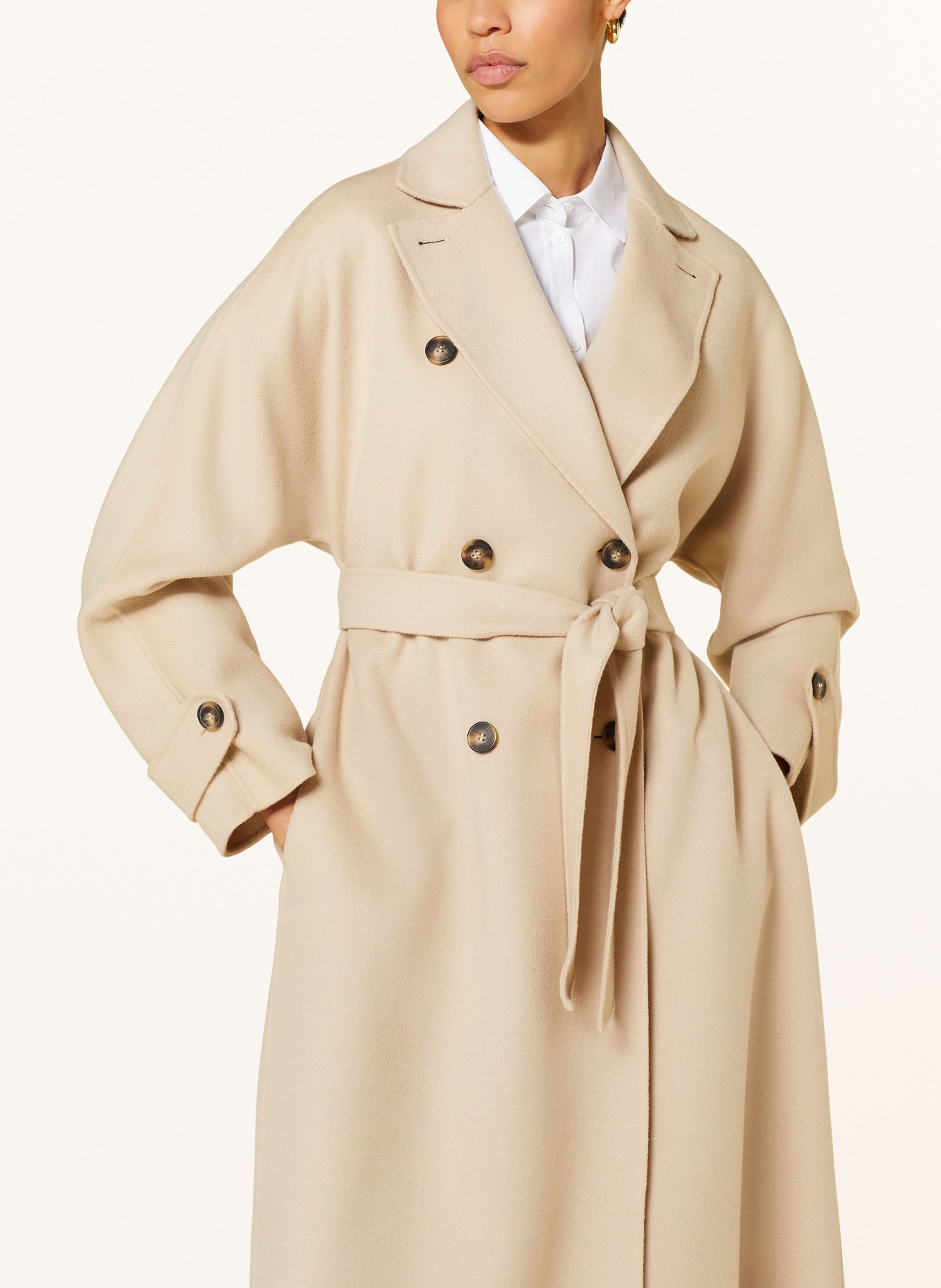 WEEKEND MaxMara Wool coat AFFETTO, Color: CREAM (Image 4)