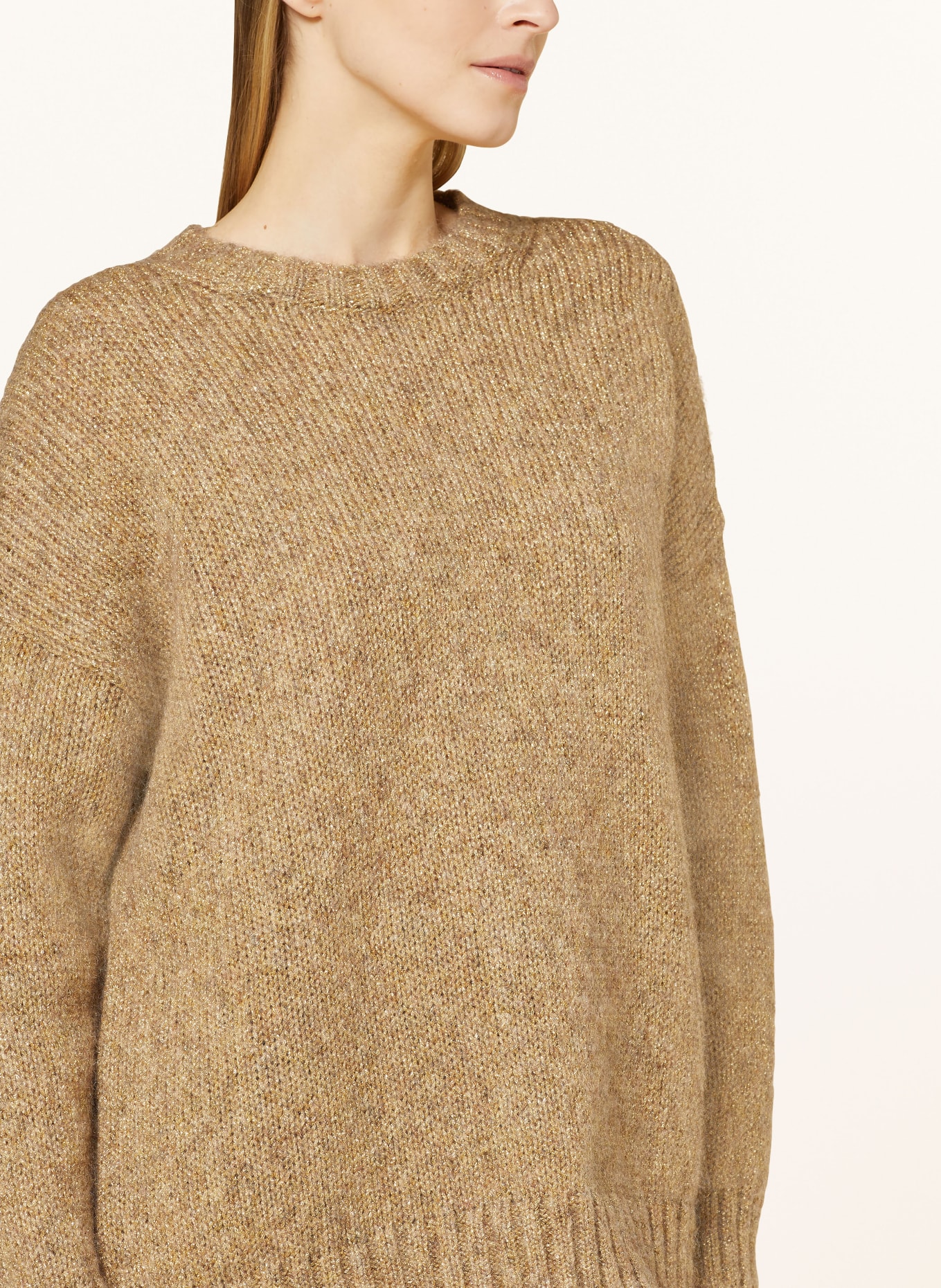 WEEKEND MaxMara Sweater ANTONY with glitter thread, Color: GOLD (Image 4)