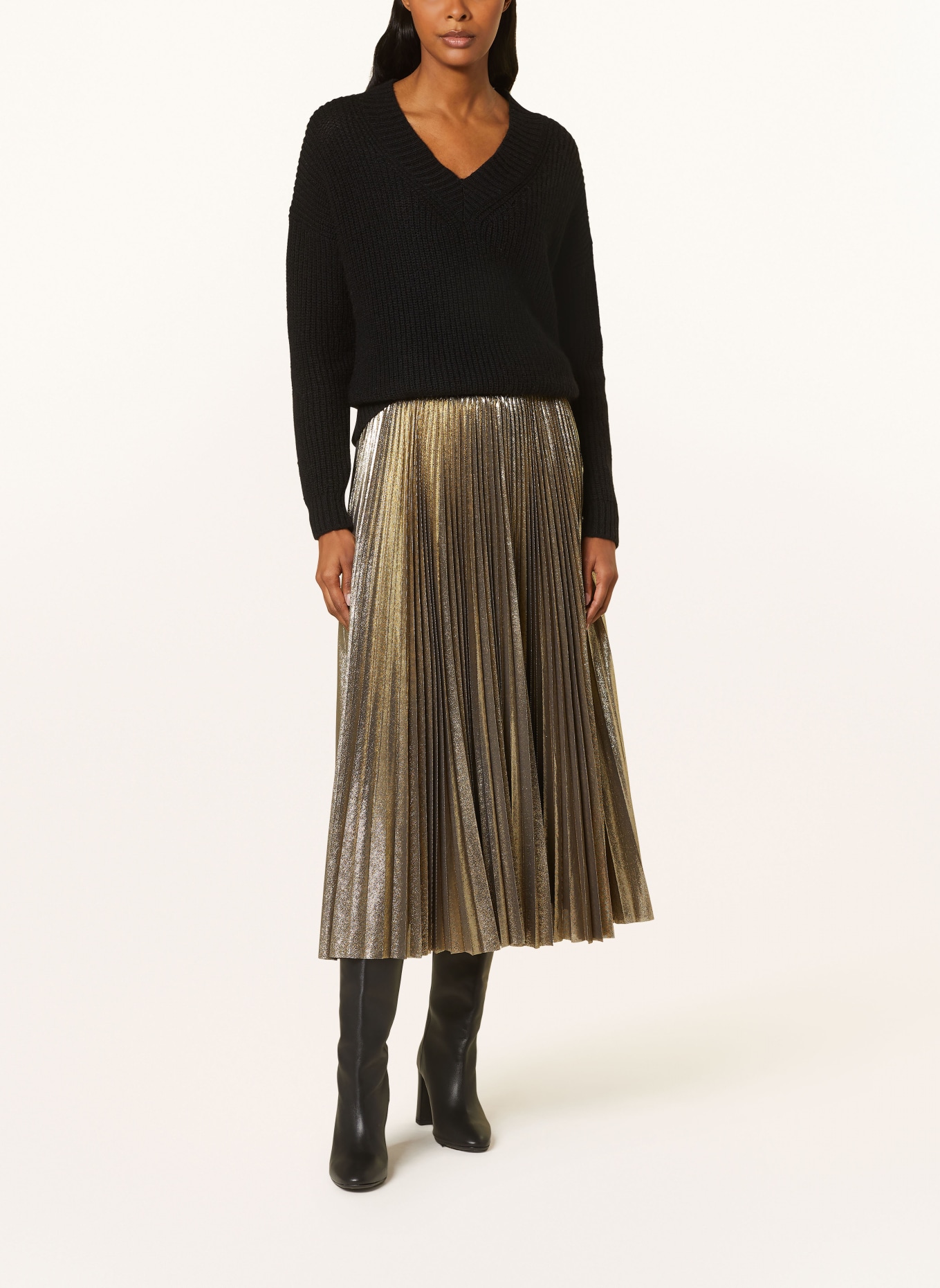 WEEKEND MaxMara Pleated skirt NURRA, Color: GOLD (Image 2)