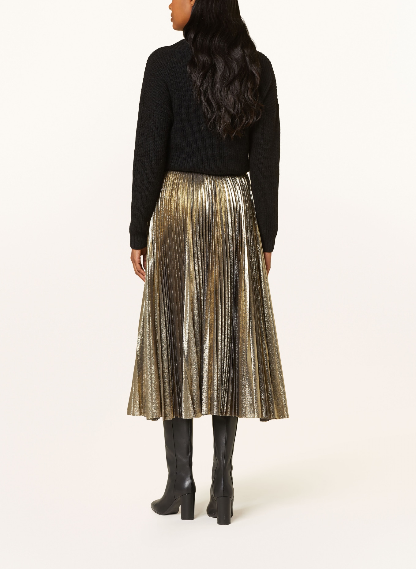 WEEKEND MaxMara Pleated skirt NURRA, Color: GOLD (Image 3)