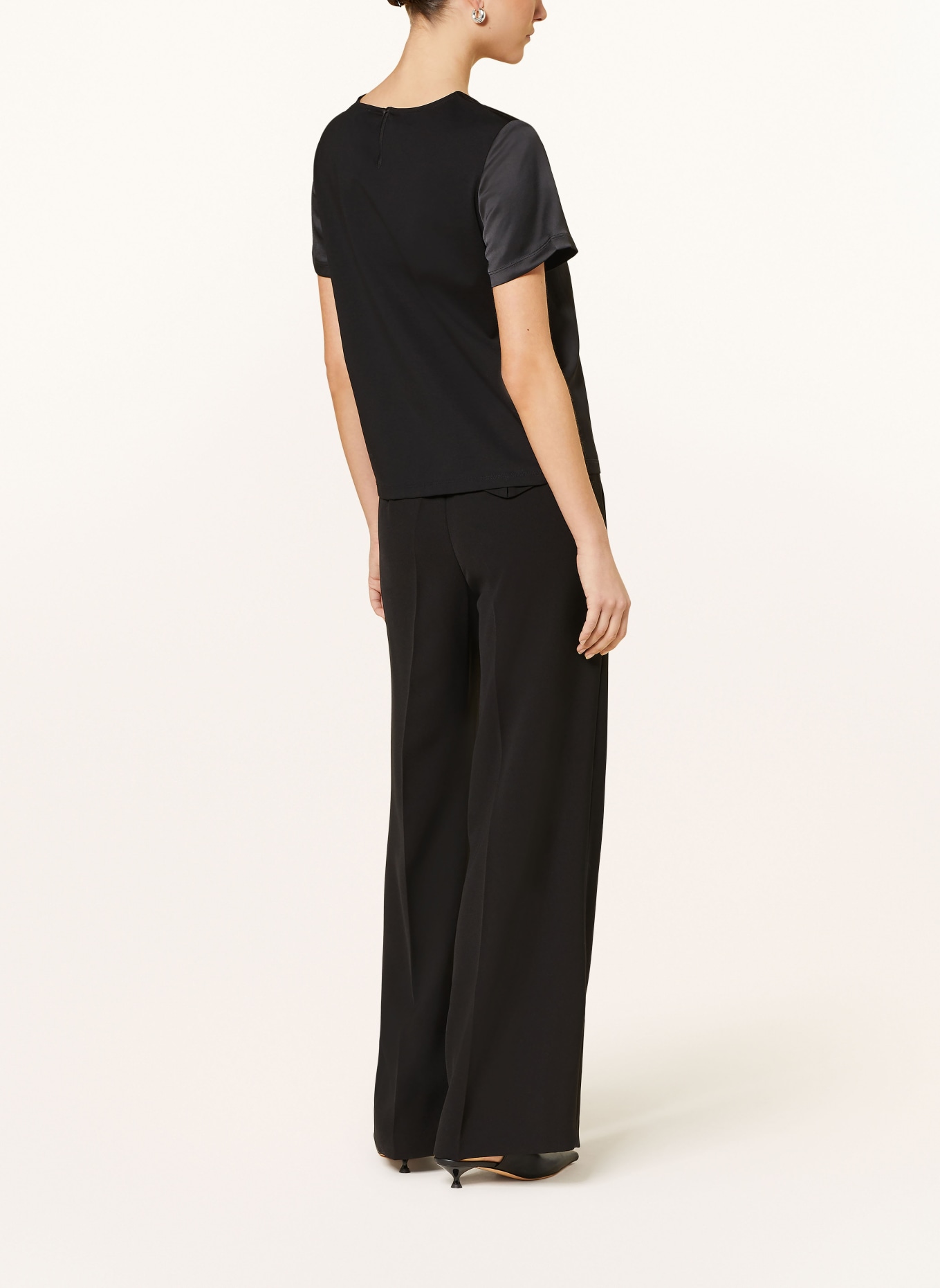WEEKEND MaxMara Shirt blouse TORRES in mixed materials, Color: BLACK (Image 3)