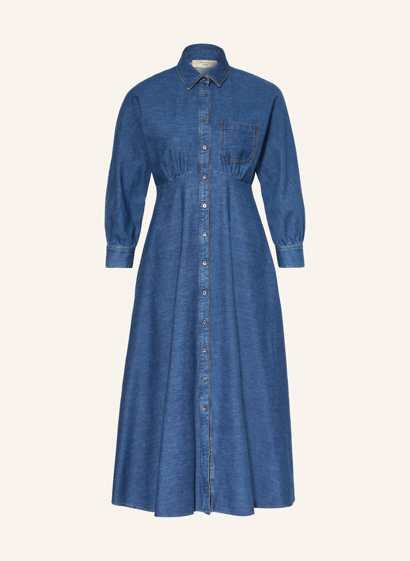 WEEKEND MaxMara Denim dress YEMEN, Color: BLUE (Image 1)