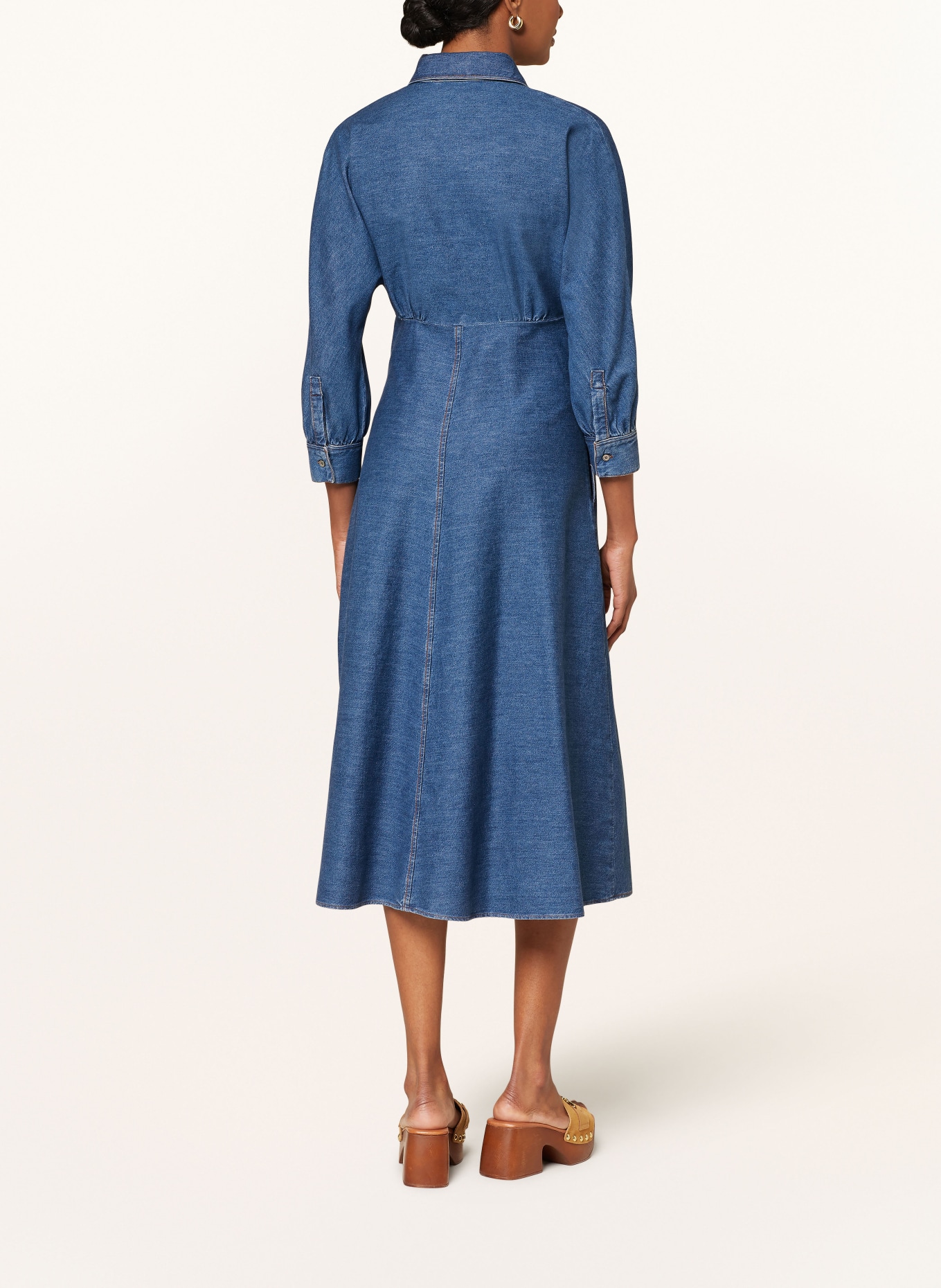 WEEKEND MaxMara Denim dress YEMEN, Color: BLUE (Image 3)