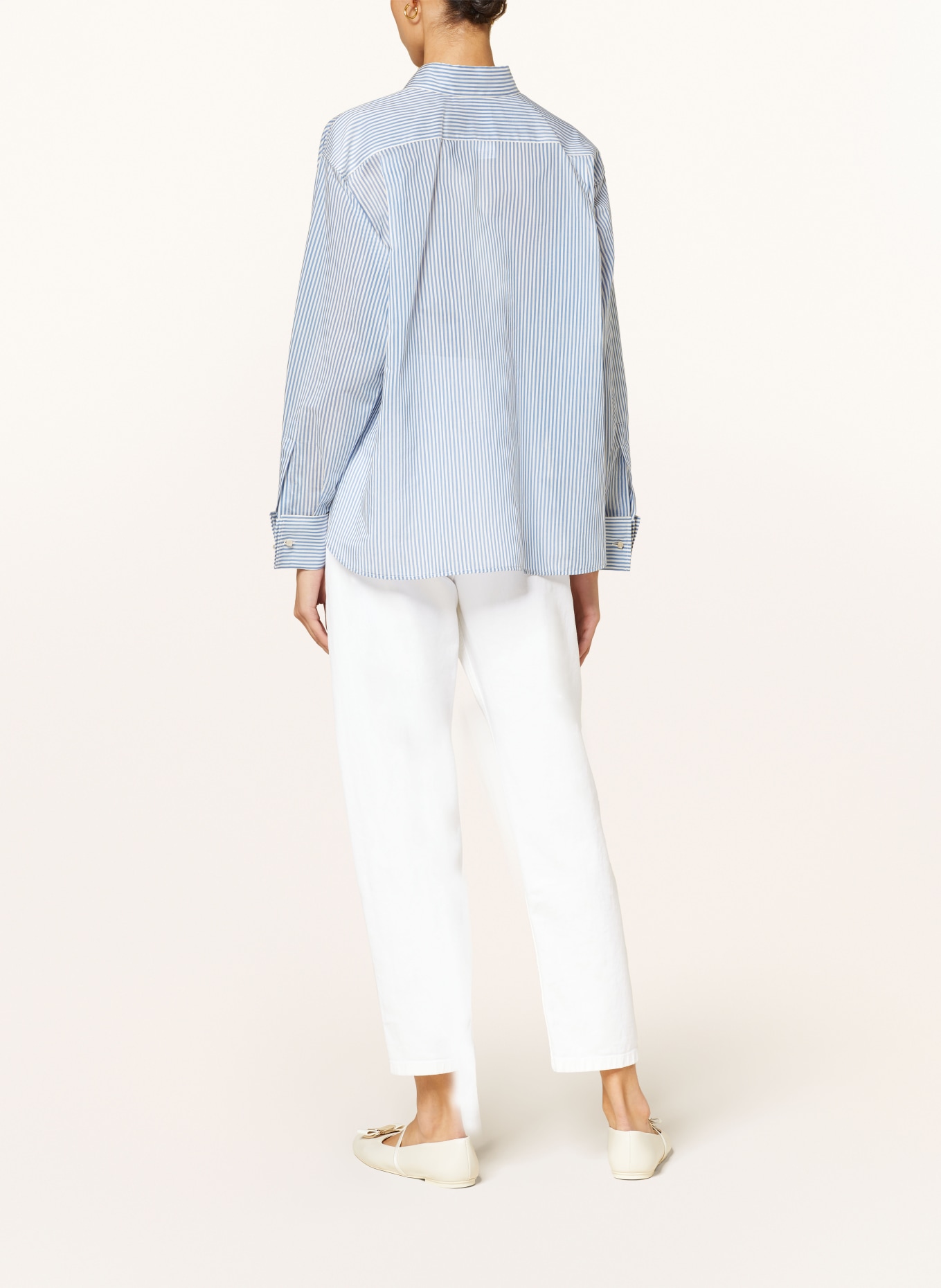 Max Mara Shirt blouse VERTIGO, Color: WHITE/ BLUE (Image 3)