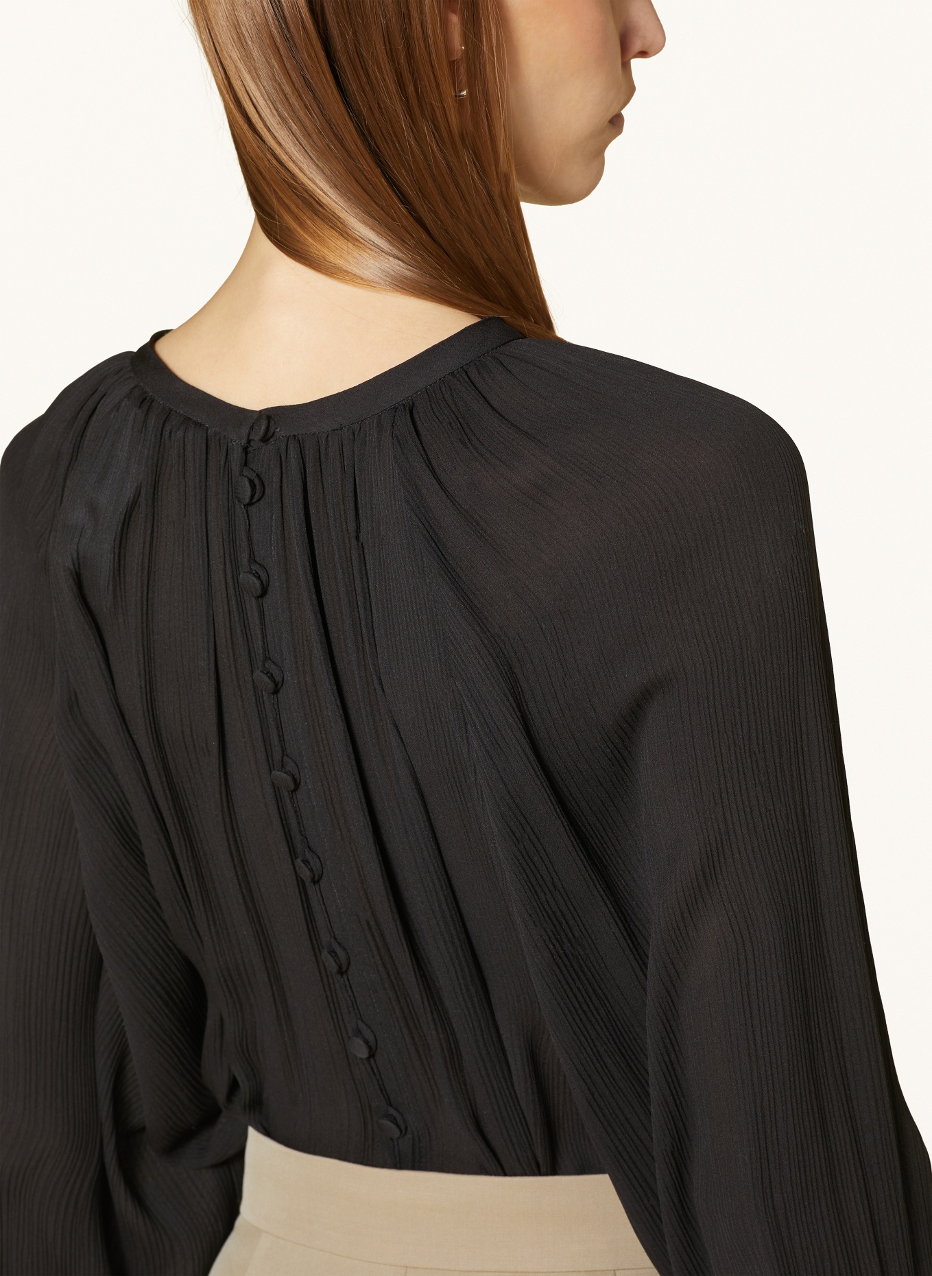 Max Mara Shirt blouse NARVEL in silk, Color: BLACK (Image 5)