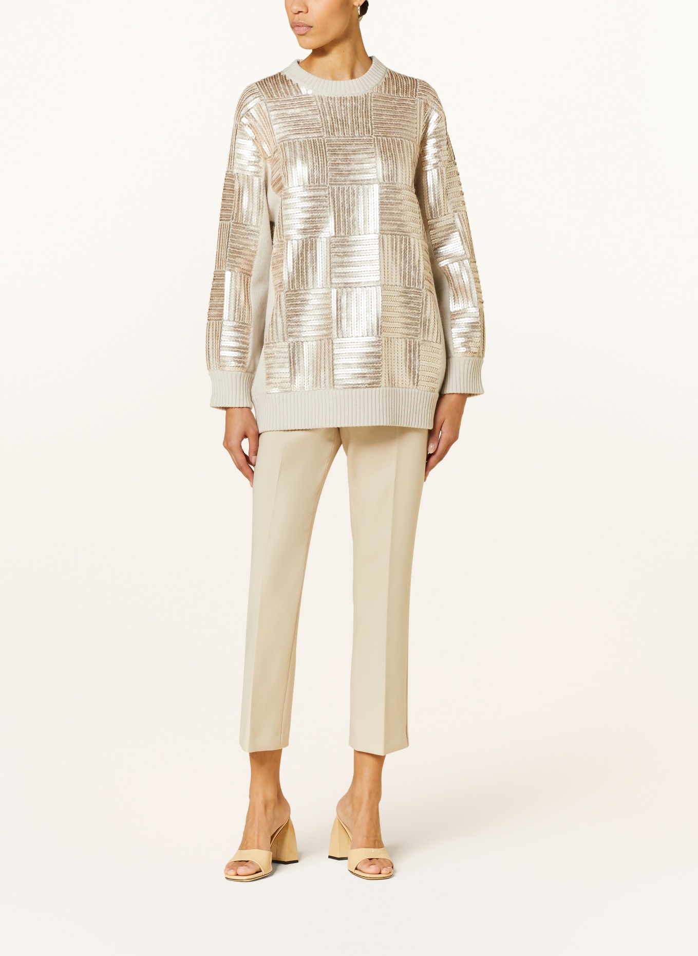 Max Mara Sweater PIOVRA with sequins, Color: BEIGE (Image 2)