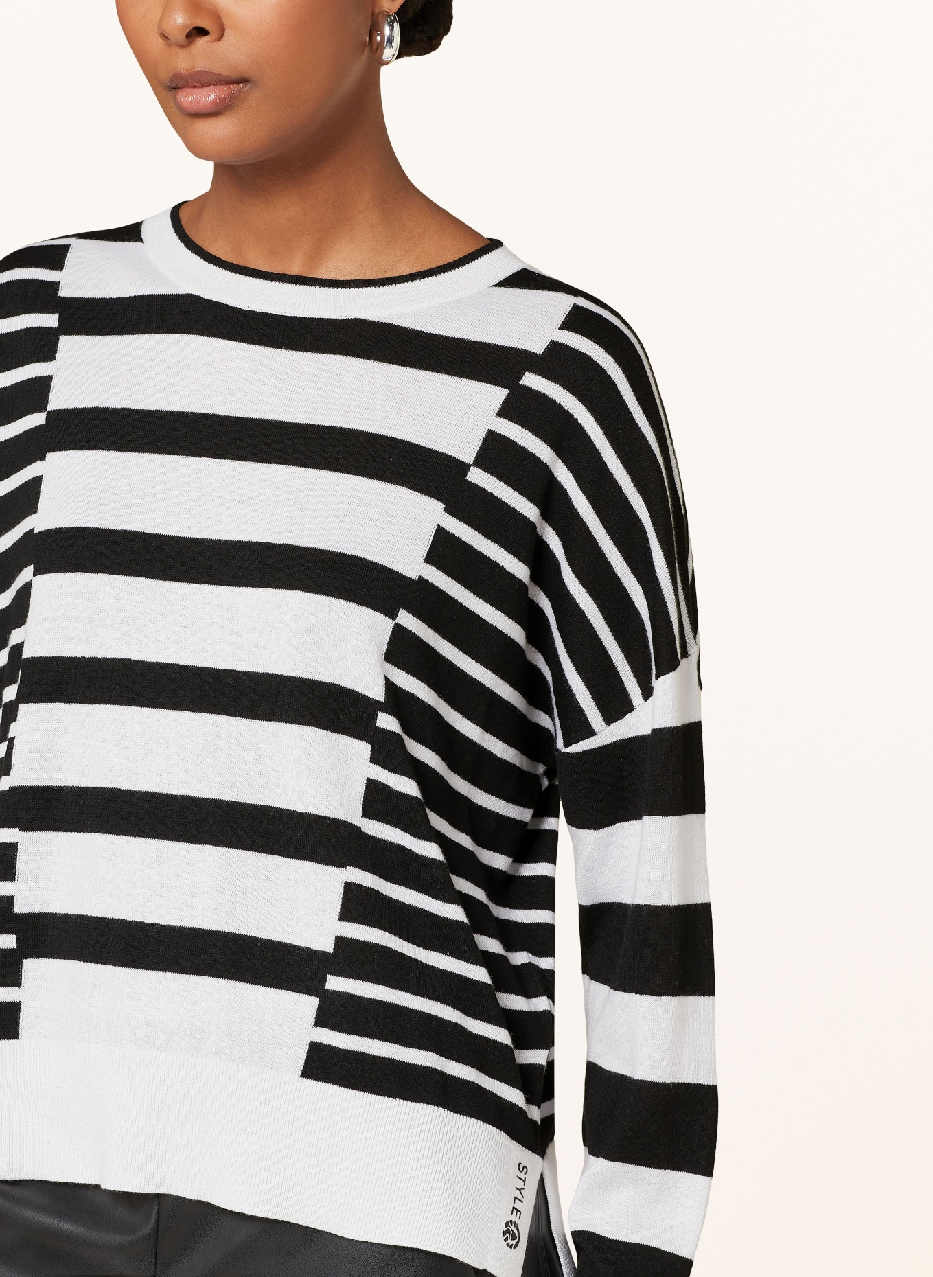 SPORTALM Sweater, Color: BLACK/ WHITE (Image 4)