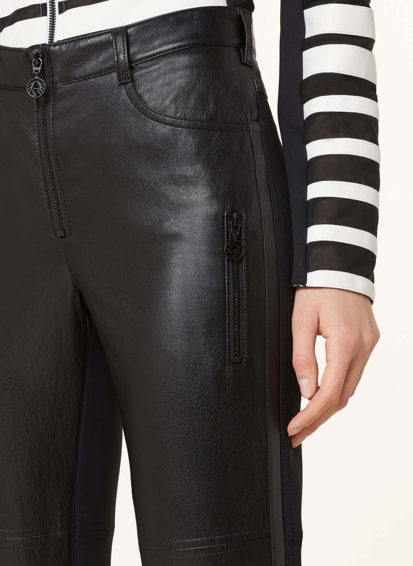 SPORTALM Pants in mixed materials, Color: BLACK (Image 5)