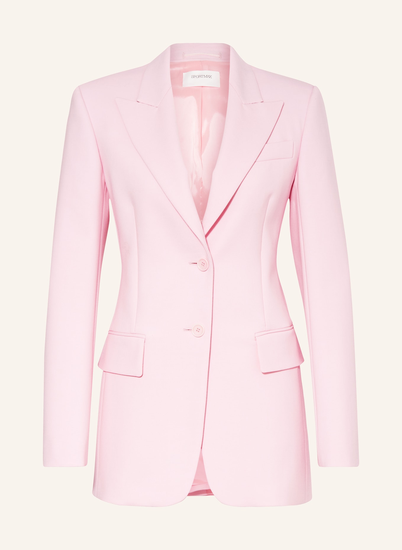 SPORTMAX Long blazer, Color: PINK (Image 1)