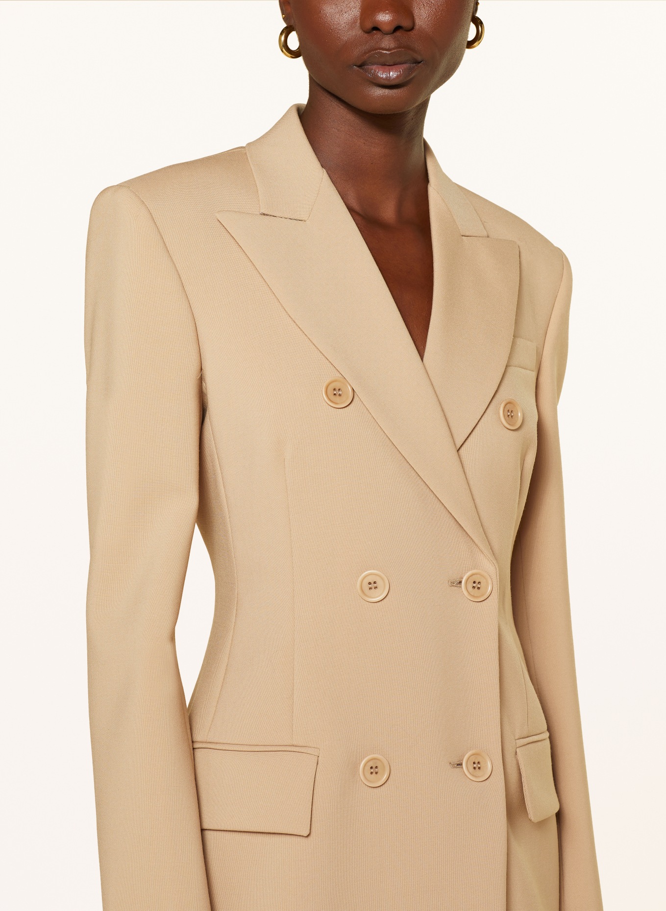 SPORTMAX Long blazer GELLY, Color: BEIGE (Image 4)
