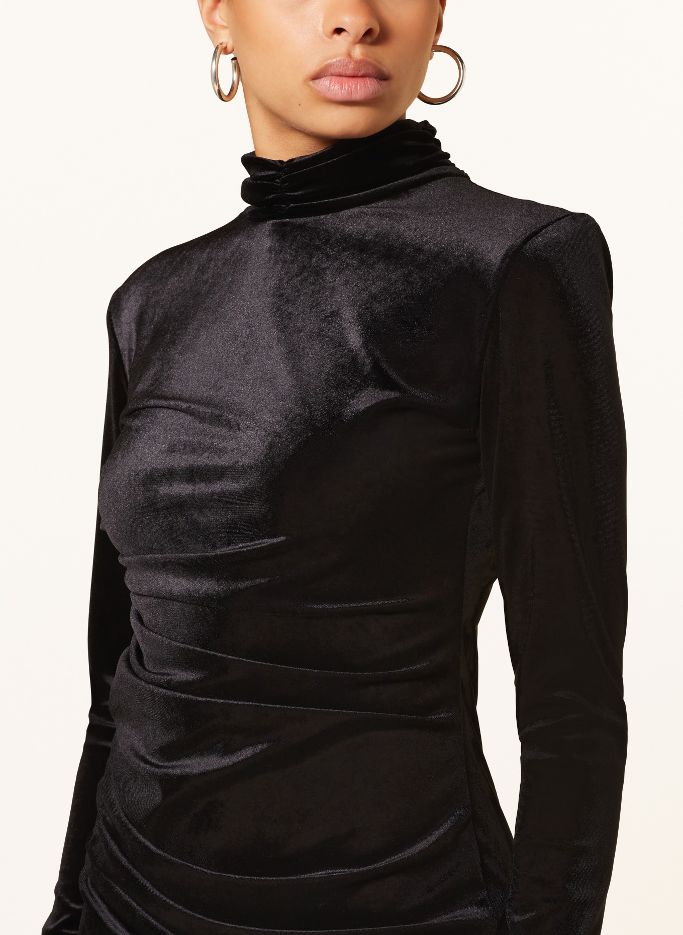 JUNE FRIDAYS Velvet dress, Color: BLACK (Image 4)