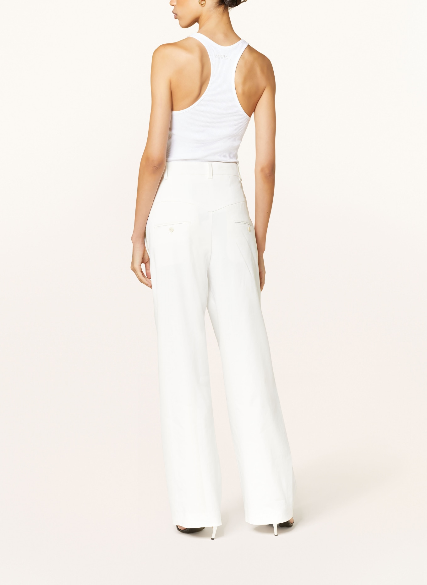 ISABEL MARANT Wide leg trousers STAYA, Color: WHITE (Image 3)