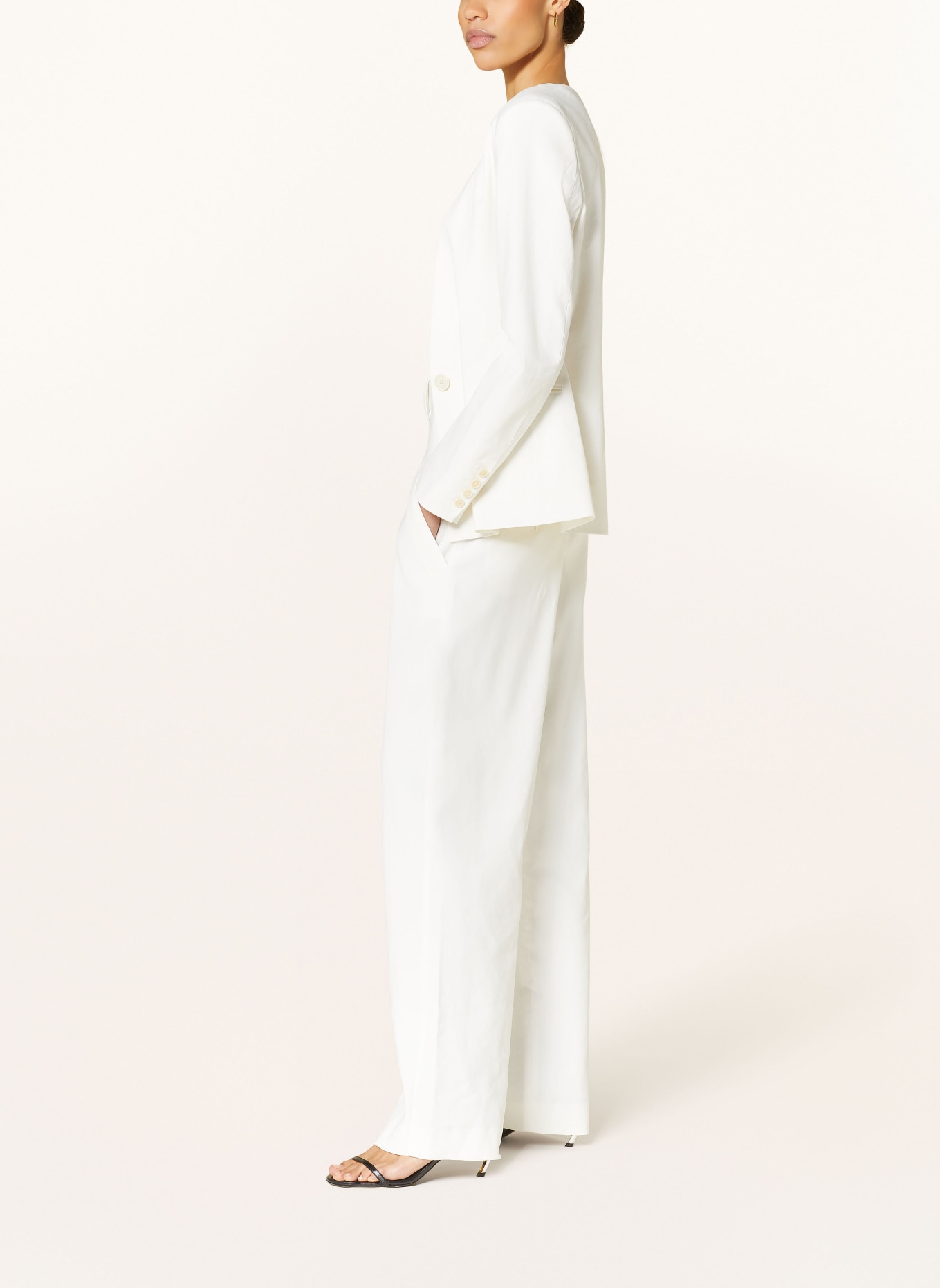 ISABEL MARANT Wide leg trousers STAYA, Color: WHITE (Image 4)
