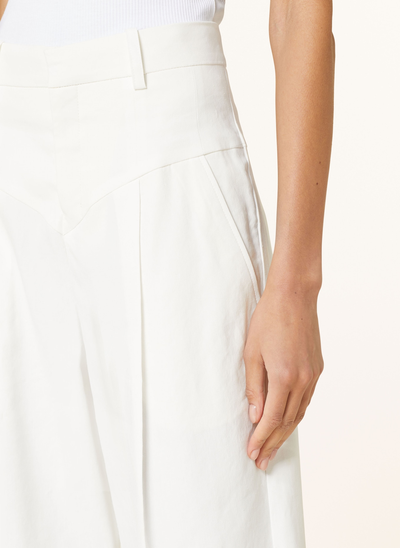 ISABEL MARANT Wide leg trousers STAYA, Color: WHITE (Image 5)