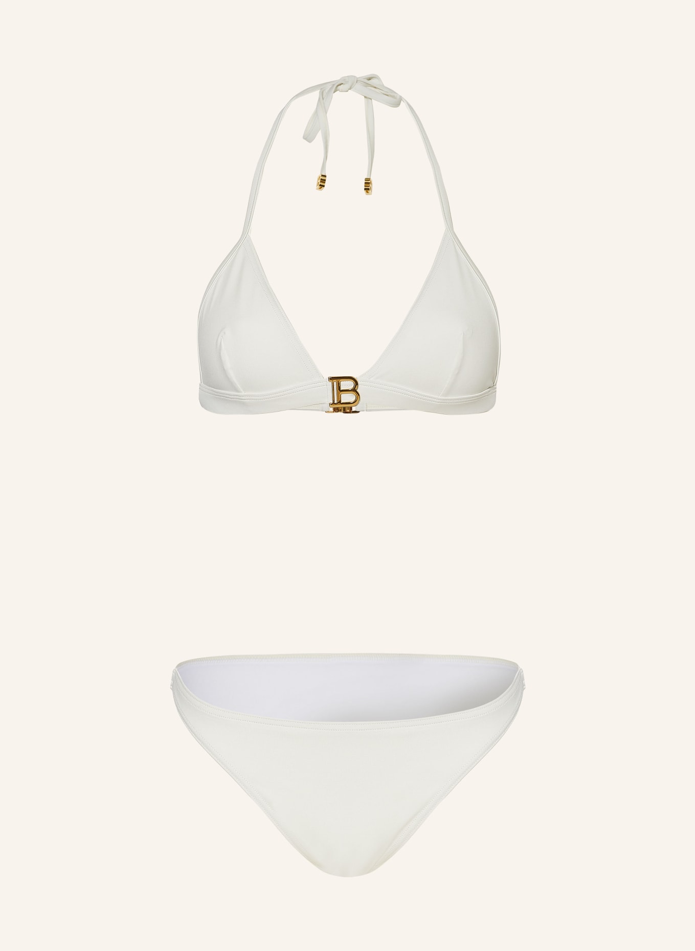 BALMAIN Triangel-Bikini B-METAL, Farbe: ECRU (Bild 1)