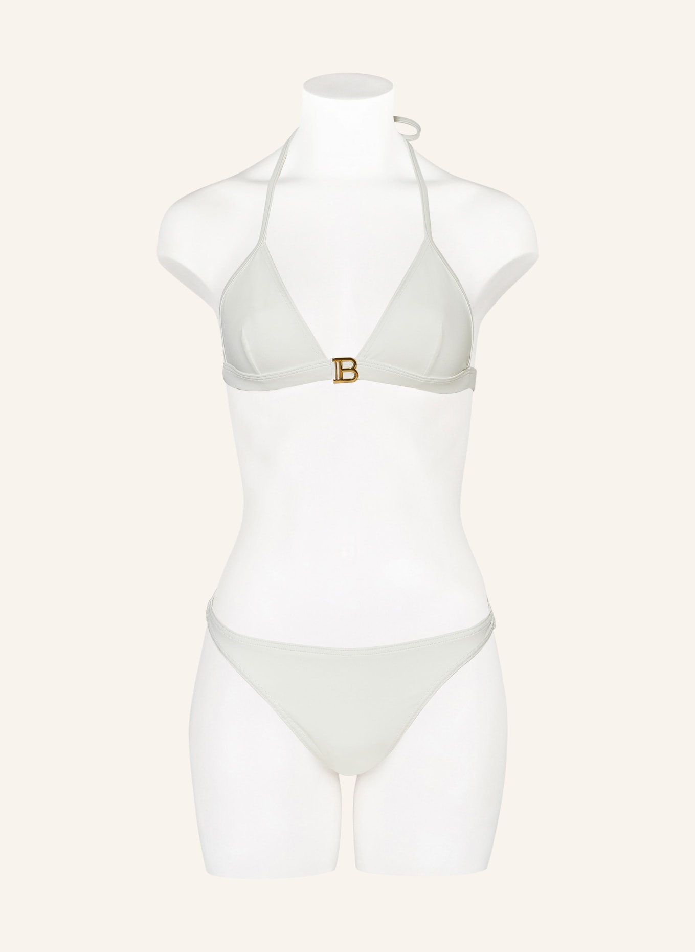 BALMAIN Triangel-Bikini B-METAL, Farbe: ECRU (Bild 2)