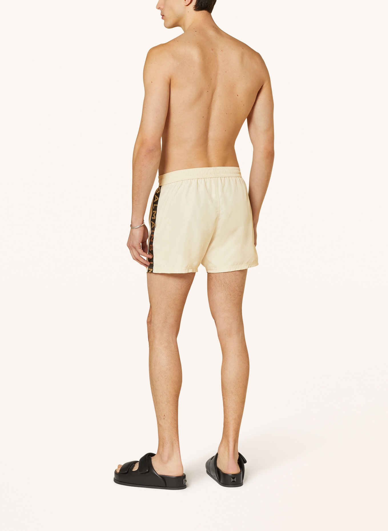 BALMAIN Swim shorts, Color: ECRU/ BLACK (Image 3)
