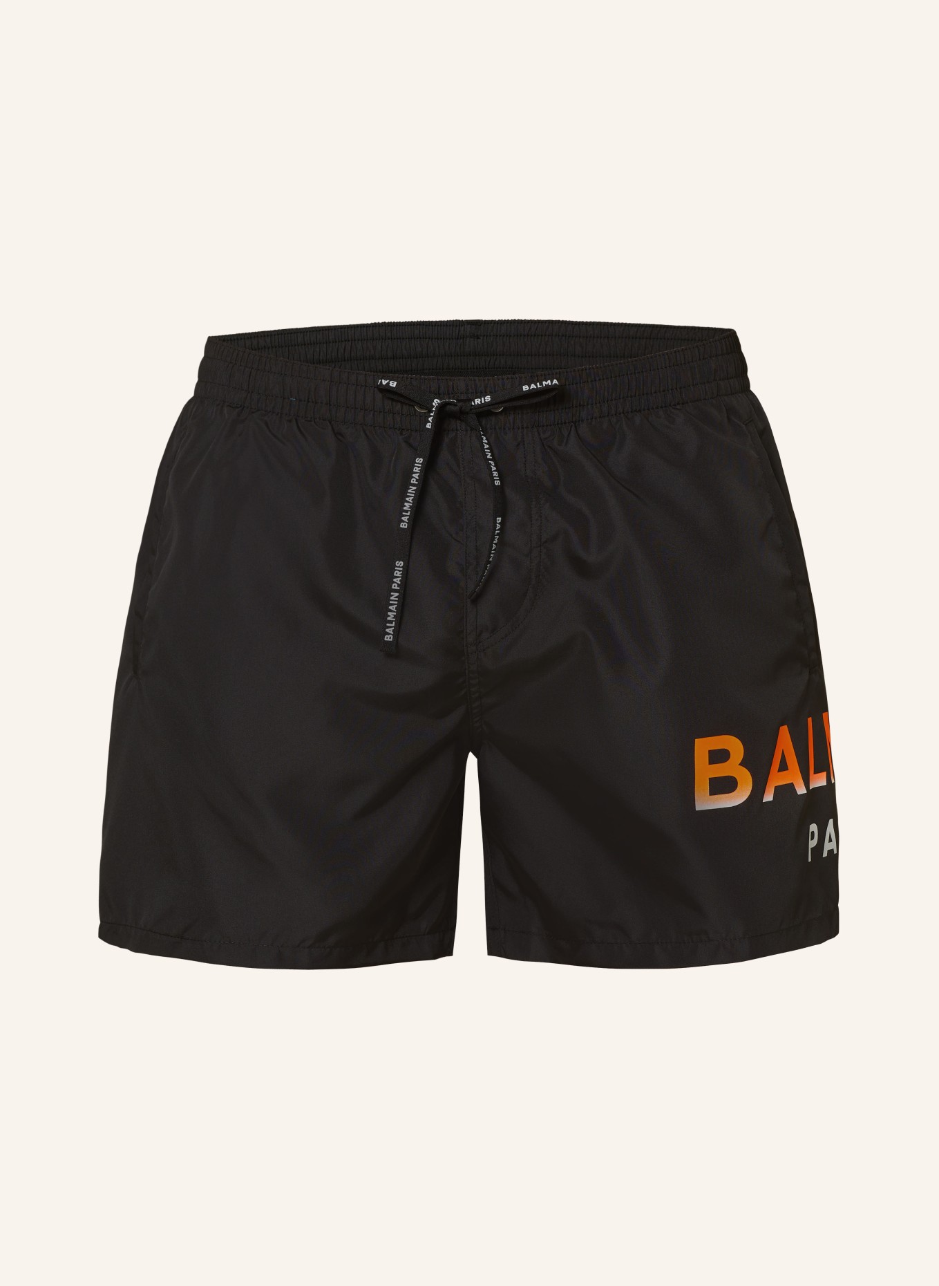 BALMAIN Swim shorts, Color: BLACK/ ORANGE (Image 1)