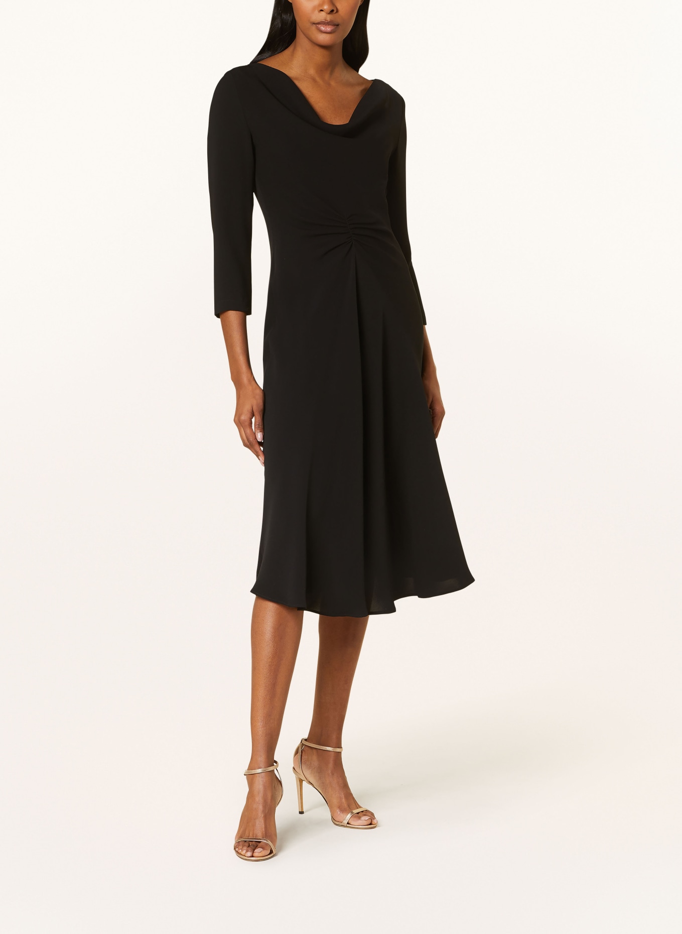 MaxMara STUDIO Dress AERE with 3/4 sleeves, Color: BLACK (Image 2)