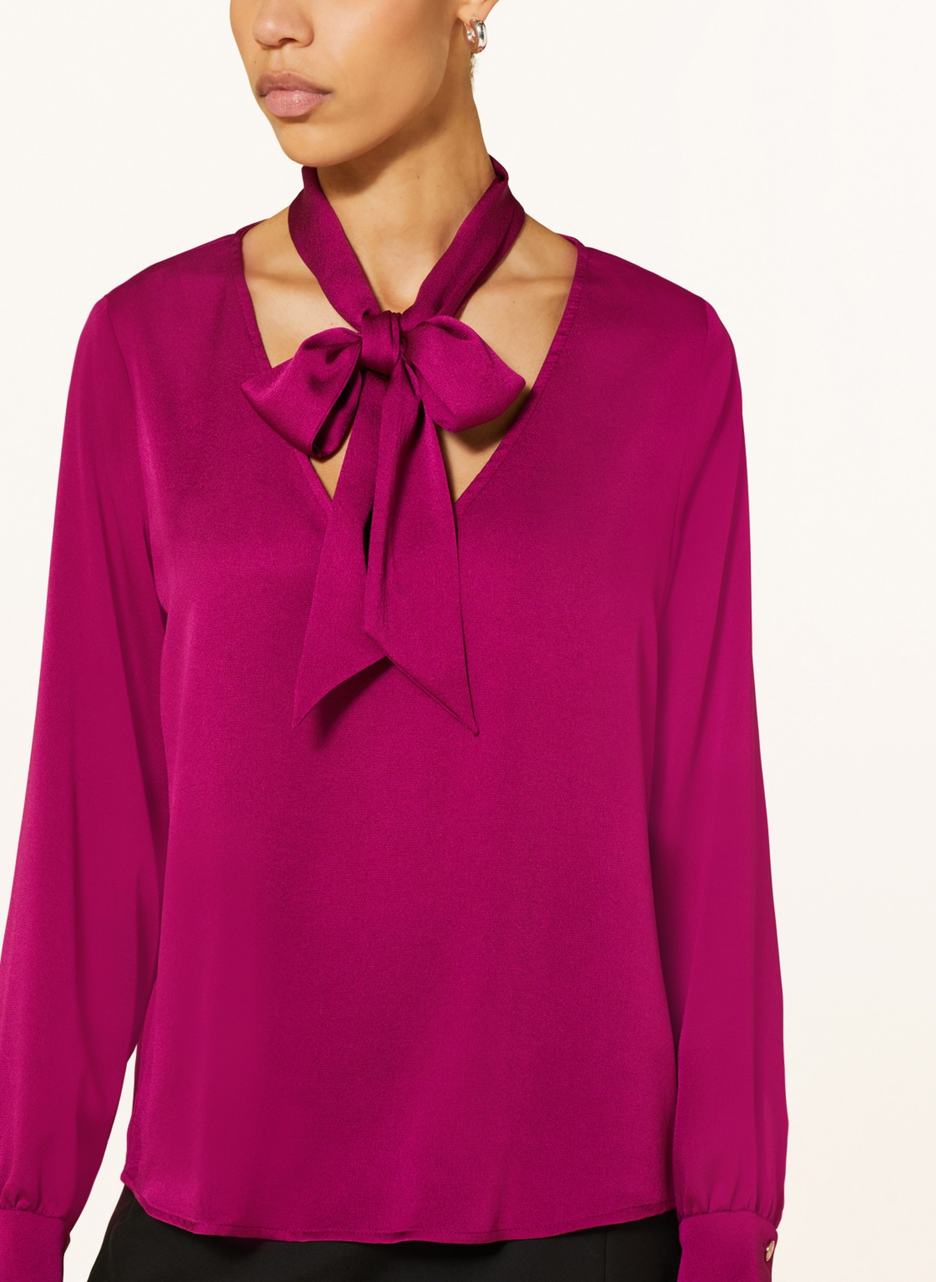 RIANI Shirt blouse with detachable bow, Color: FUCHSIA (Image 4)