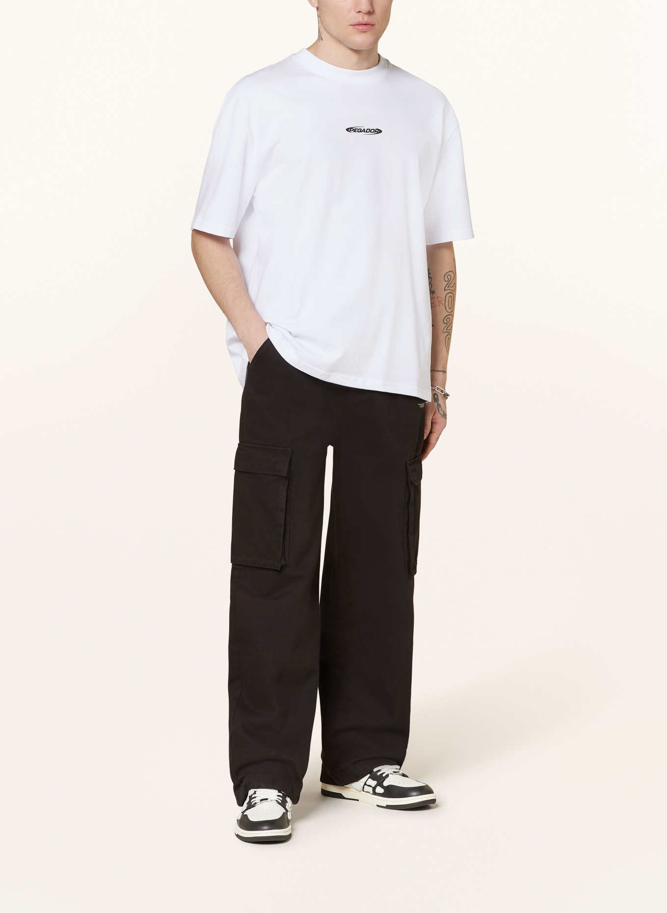 PEGADOR Oversized shirt FURBER, Color: WHITE/ BLACK (Image 3)