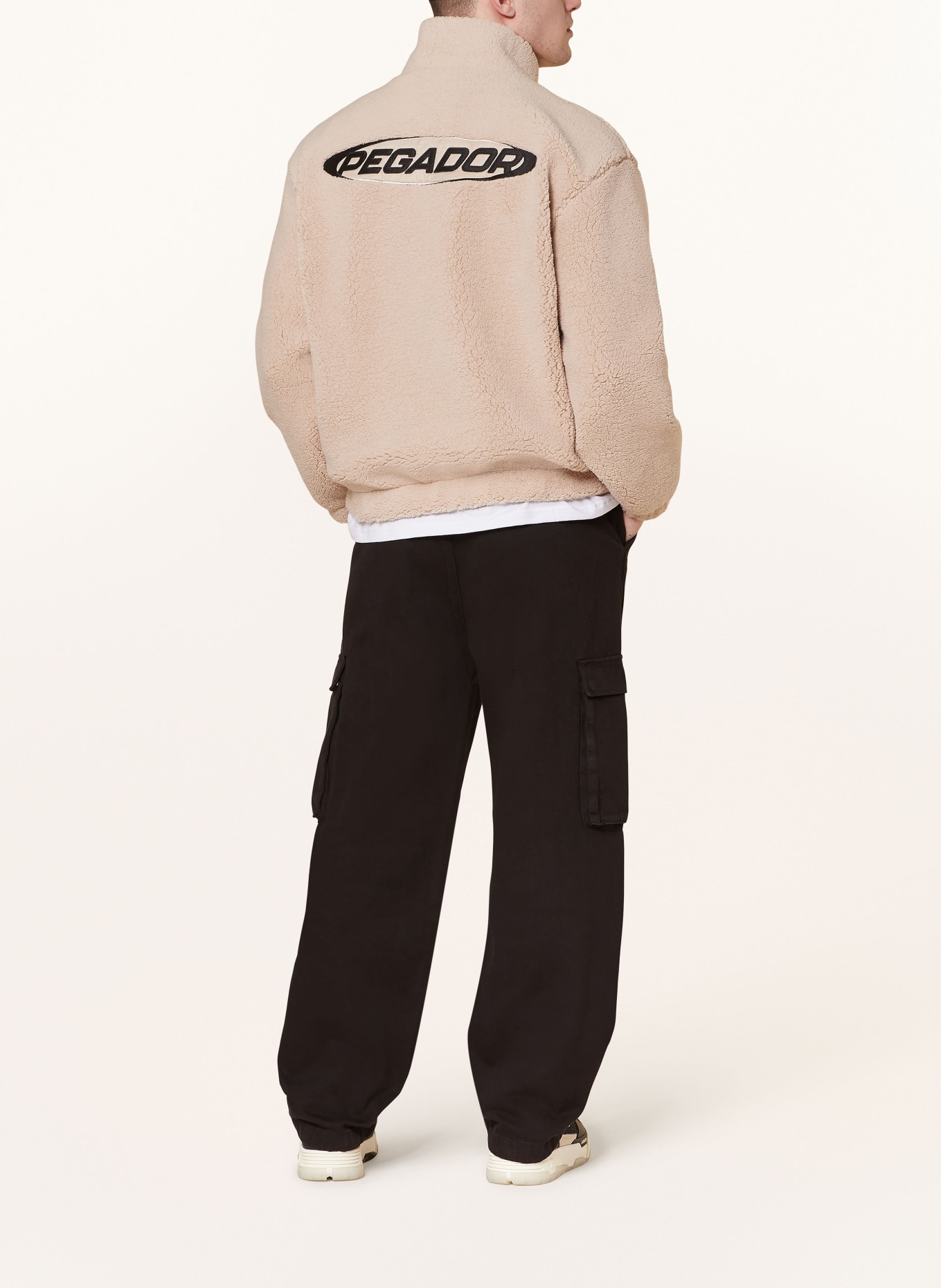 PEGADOR Teddy half-zip sweater DEFOE, Color: CREAM/ BLACK (Image 3)