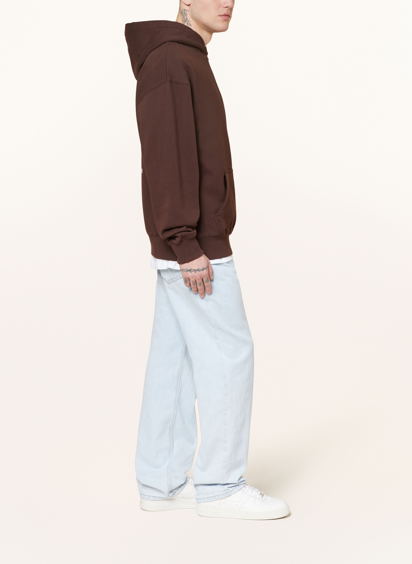 PEGADOR Oversized hoodie CRAIL, Color: BROWN/ LIGHT BROWN (Image 4)
