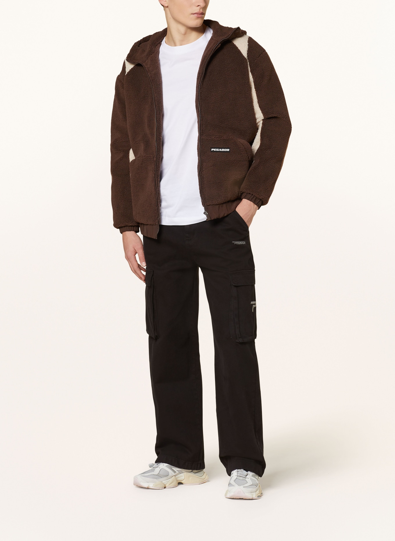 PEGADOR Teddy jacket, Color: DARK BROWN/ LIGHT BROWN (Image 2)