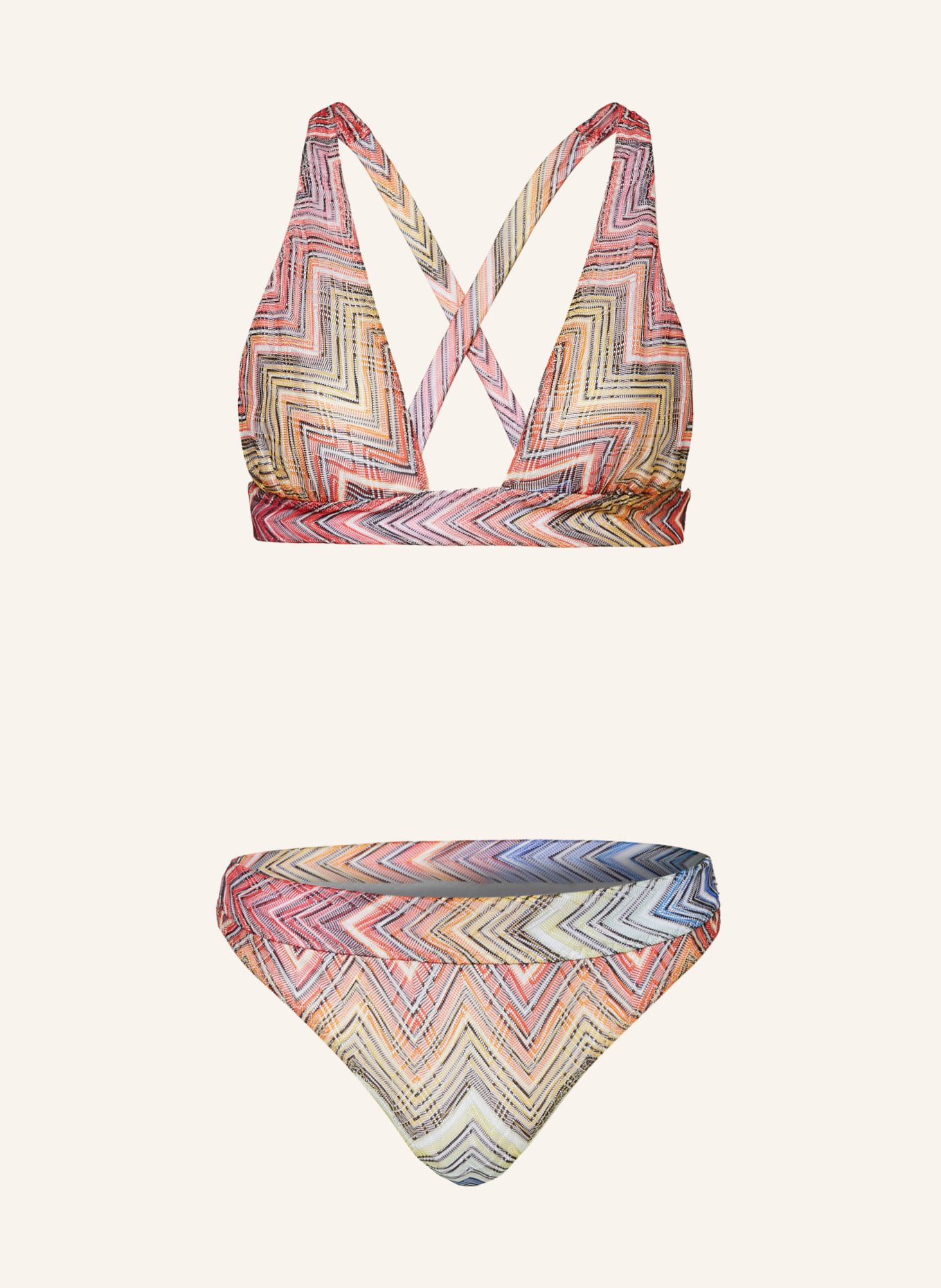 MISSONI Bralette-Bikini, Farbe: ROT/ GELB/ BLAU (Bild 1)