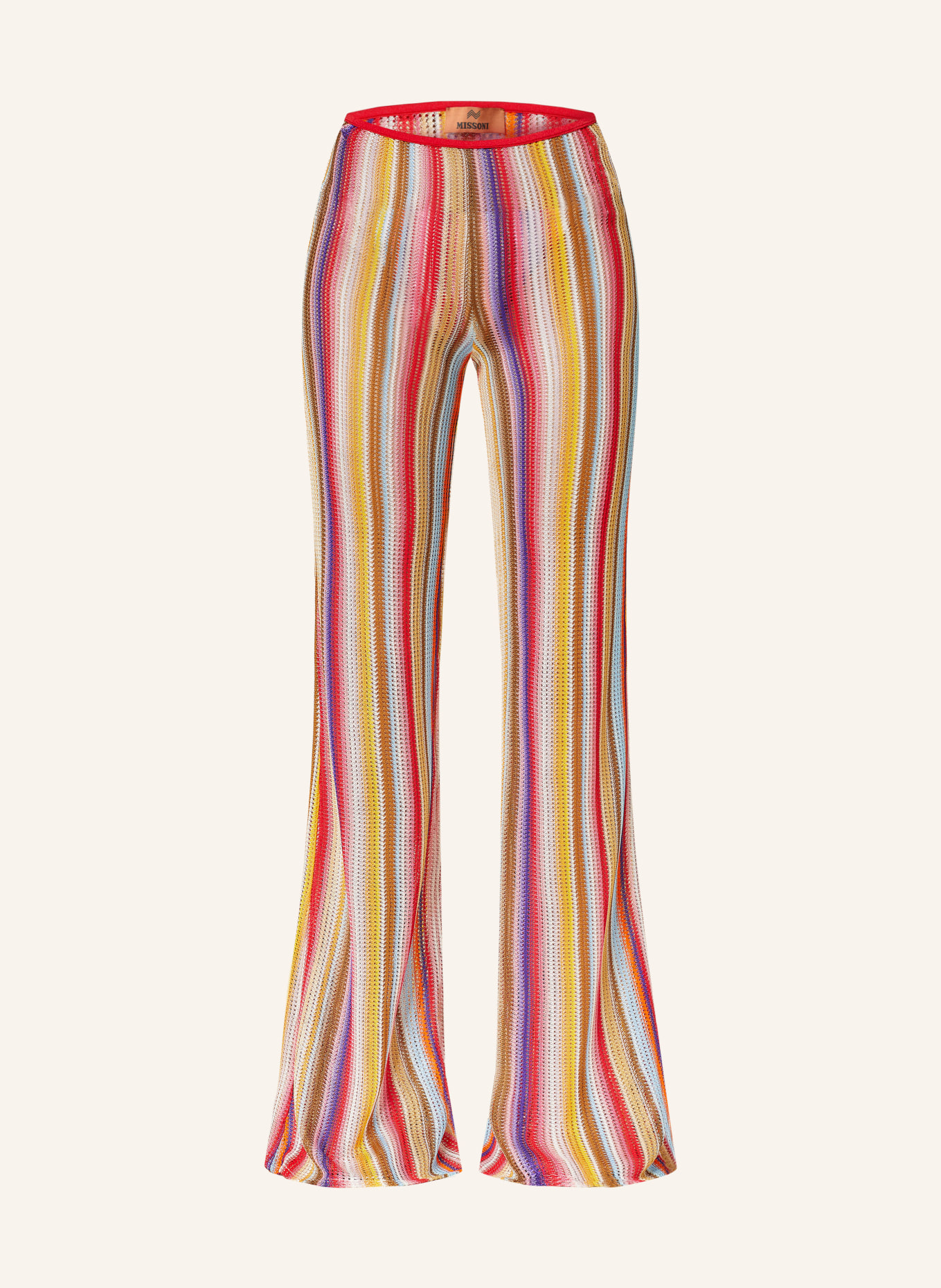 MISSONI Knit trousers, Color: YELLOW/ RED/ PURPLE (Image 1)