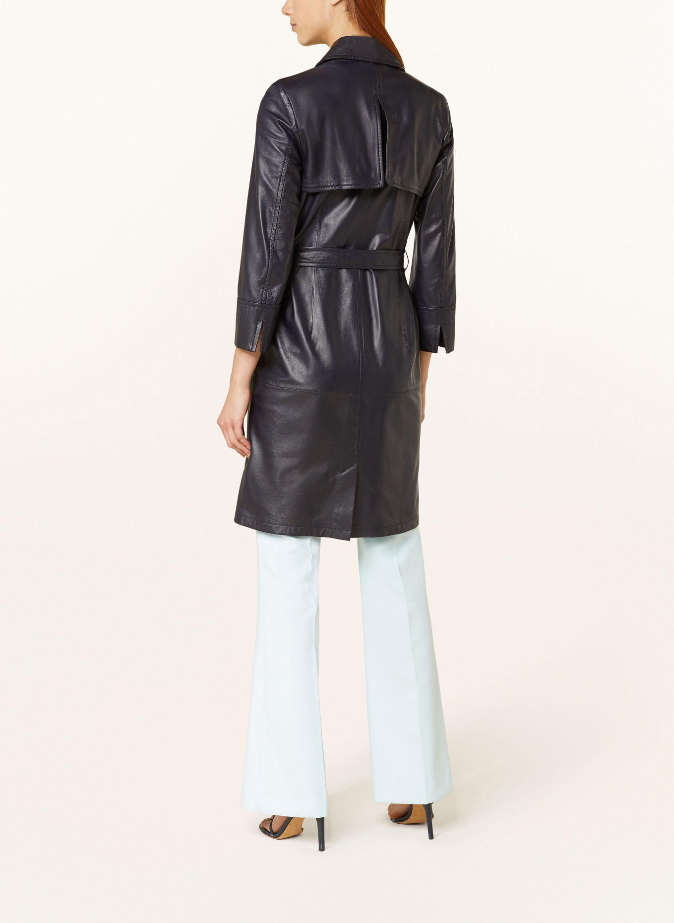 RIANI Trench coat made of leather, Color: DARK BLUE (Image 3)