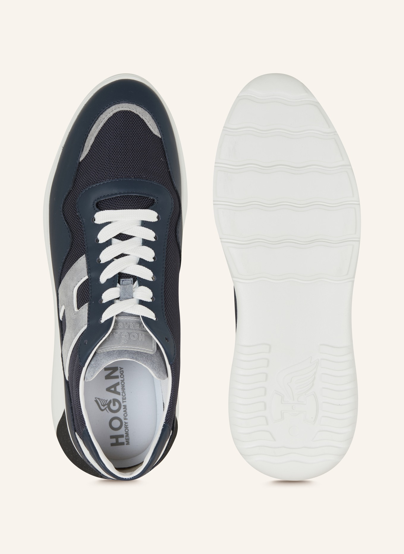 HOGAN Sneakersy HOGAN INTERACTIVE3, Barva: TMAVĚ MODRÁ/ BÍLÁ/ SVĚTLE ŠEDÁ (Obrázek 5)