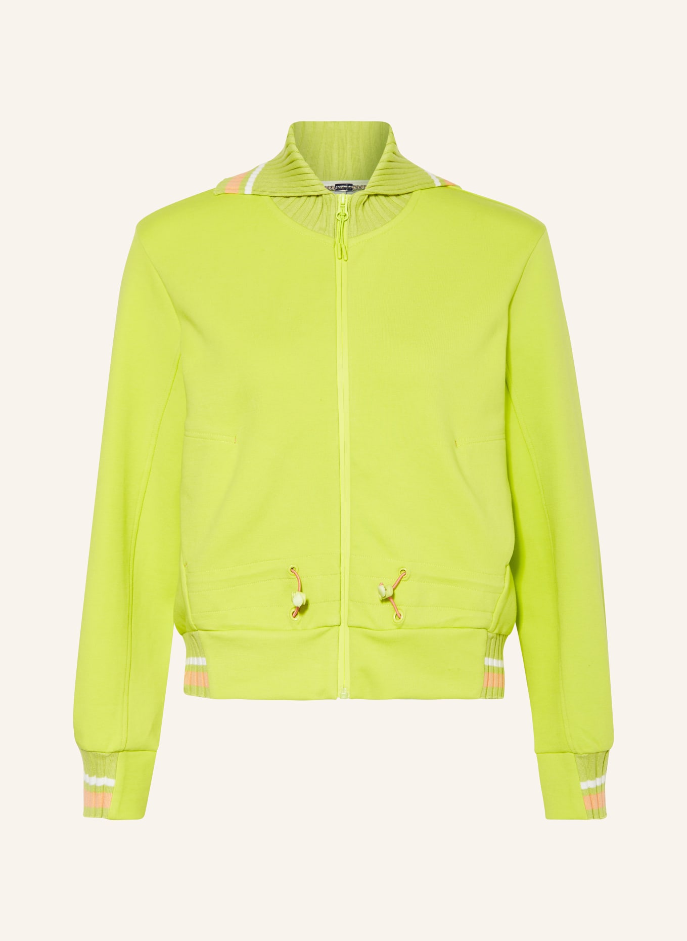 SPORTALM Sweat jacket, Color: NEON GREEN (Image 1)