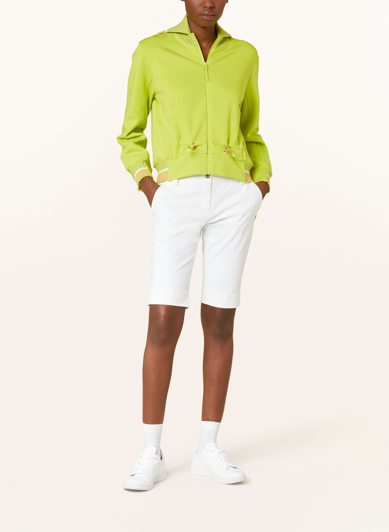 SPORTALM Sweat jacket, Color: NEON GREEN (Image 2)