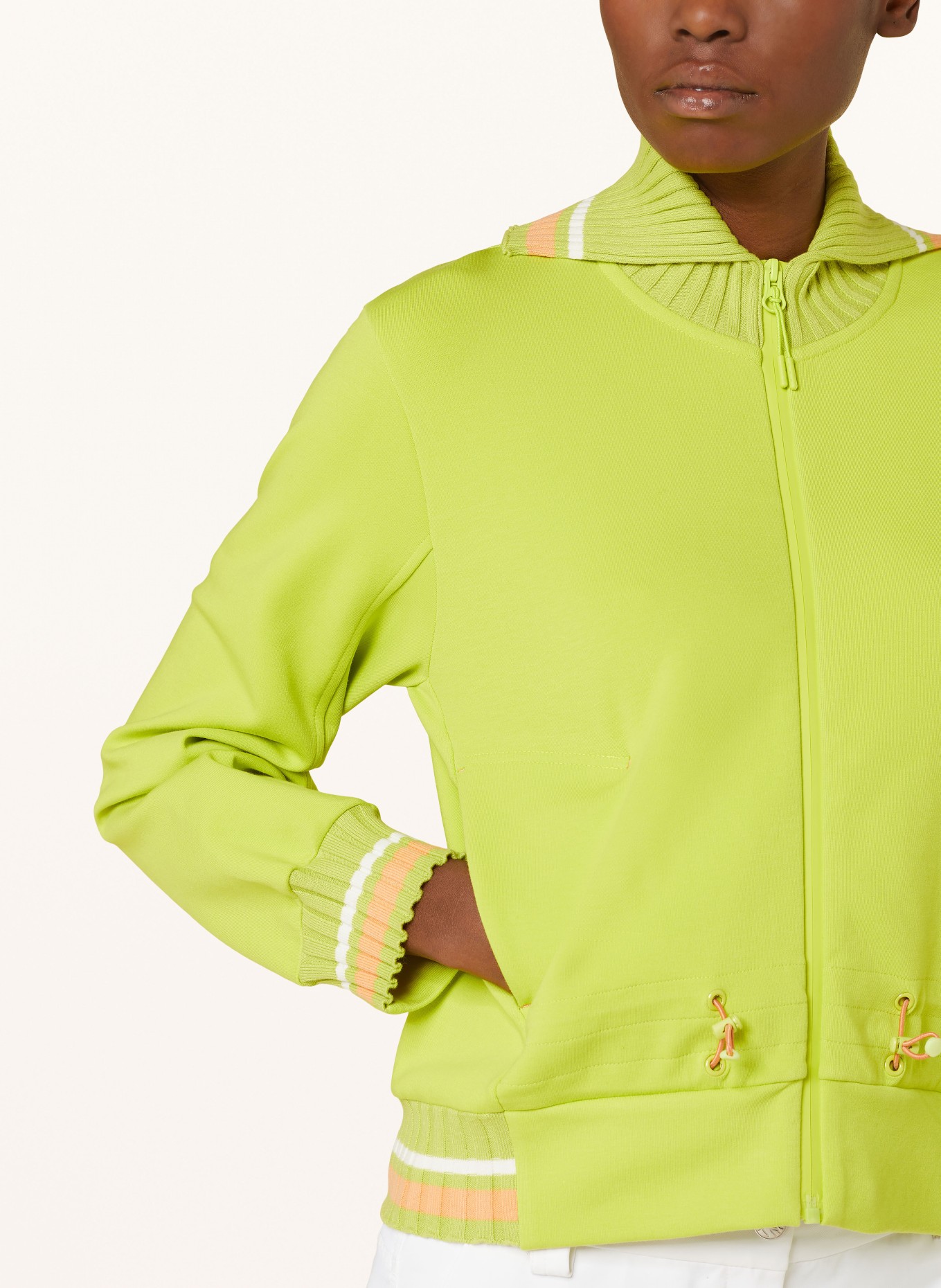 SPORTALM Sweat jacket, Color: NEON GREEN (Image 4)