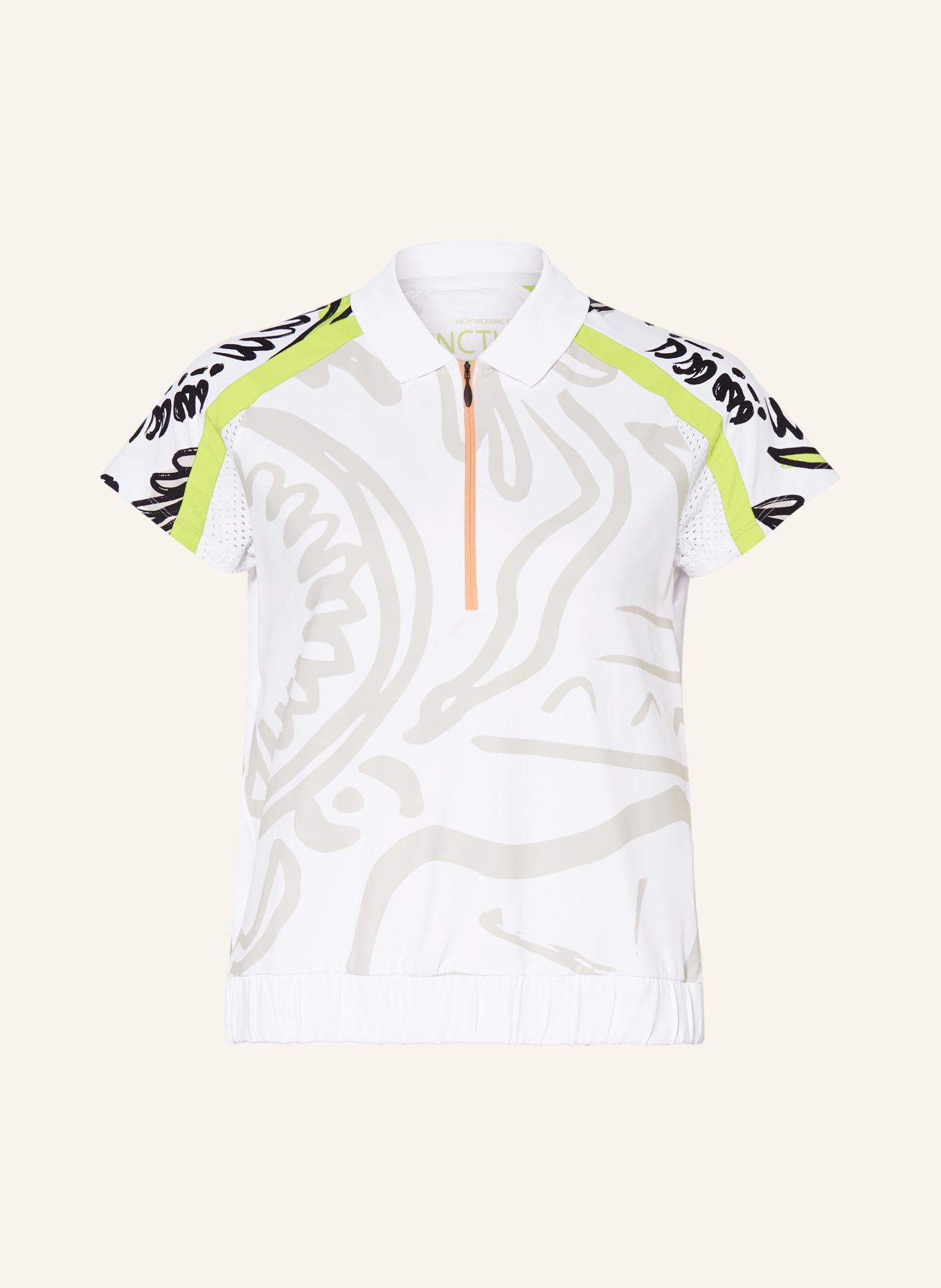 SPORTALM Performance polo shirt, Color: WHITE/ GREEN (Image 1)