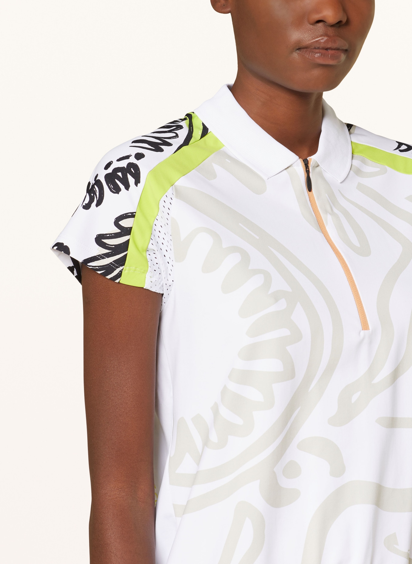 SPORTALM Performance polo shirt, Color: WHITE/ GREEN (Image 4)