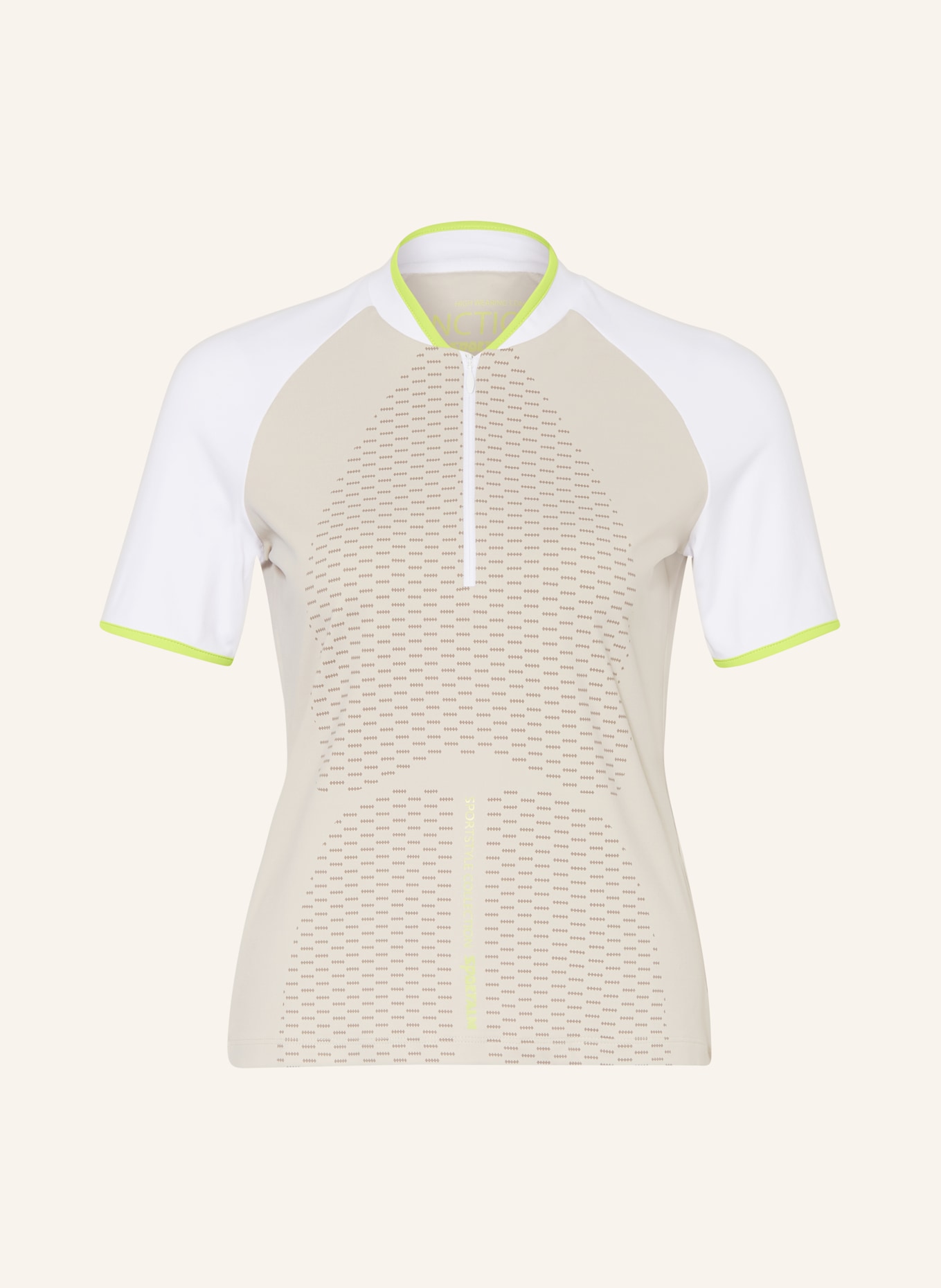 SPORTALM Performance polo shirt, Color: LIGHT GRAY/ WHITE/ NEON GREEN (Image 1)