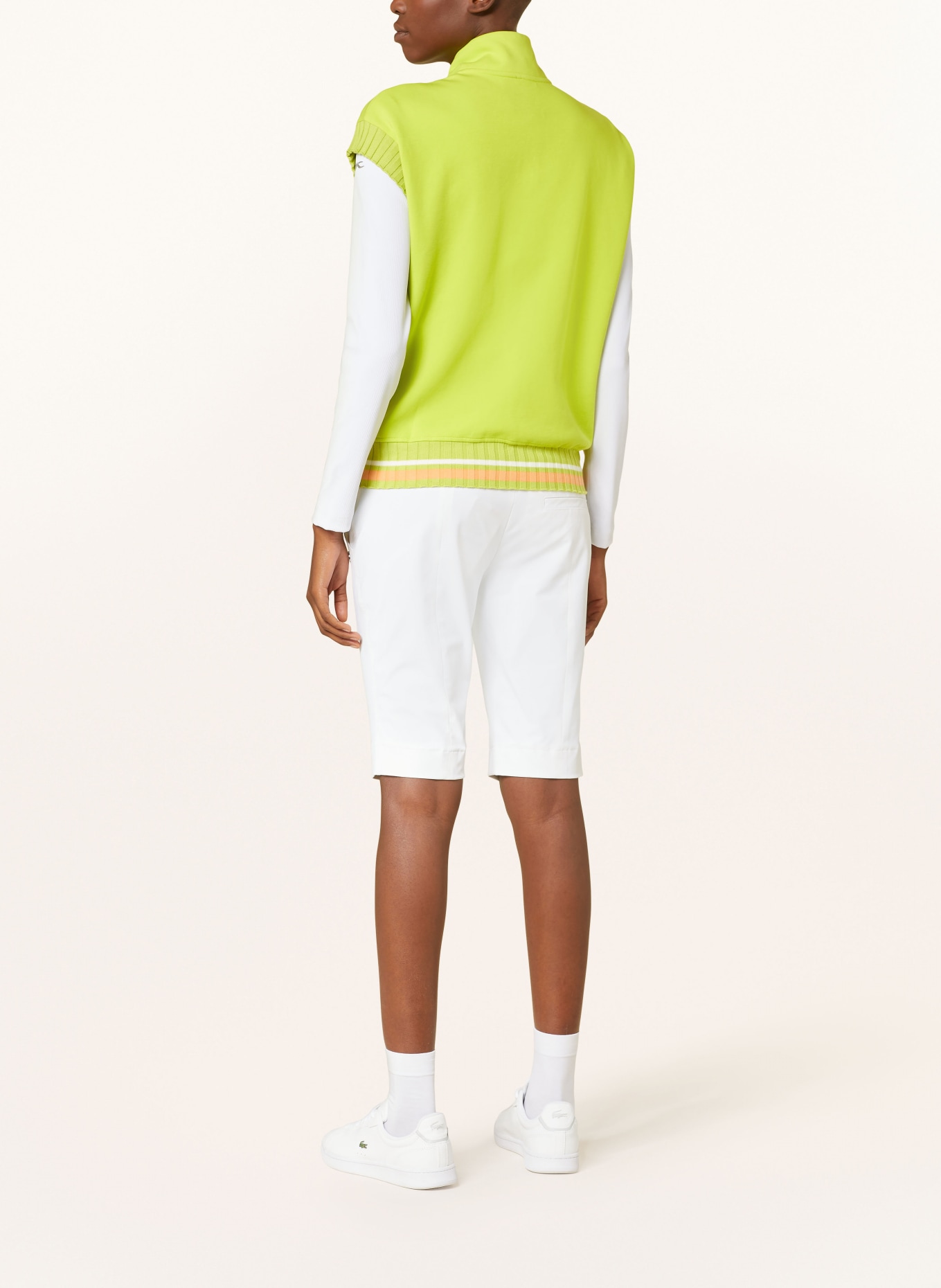 SPORTALM Jersey sweater vest, Color: NEON GREEN/ LIGHT ORANGE/ WHITE (Image 3)